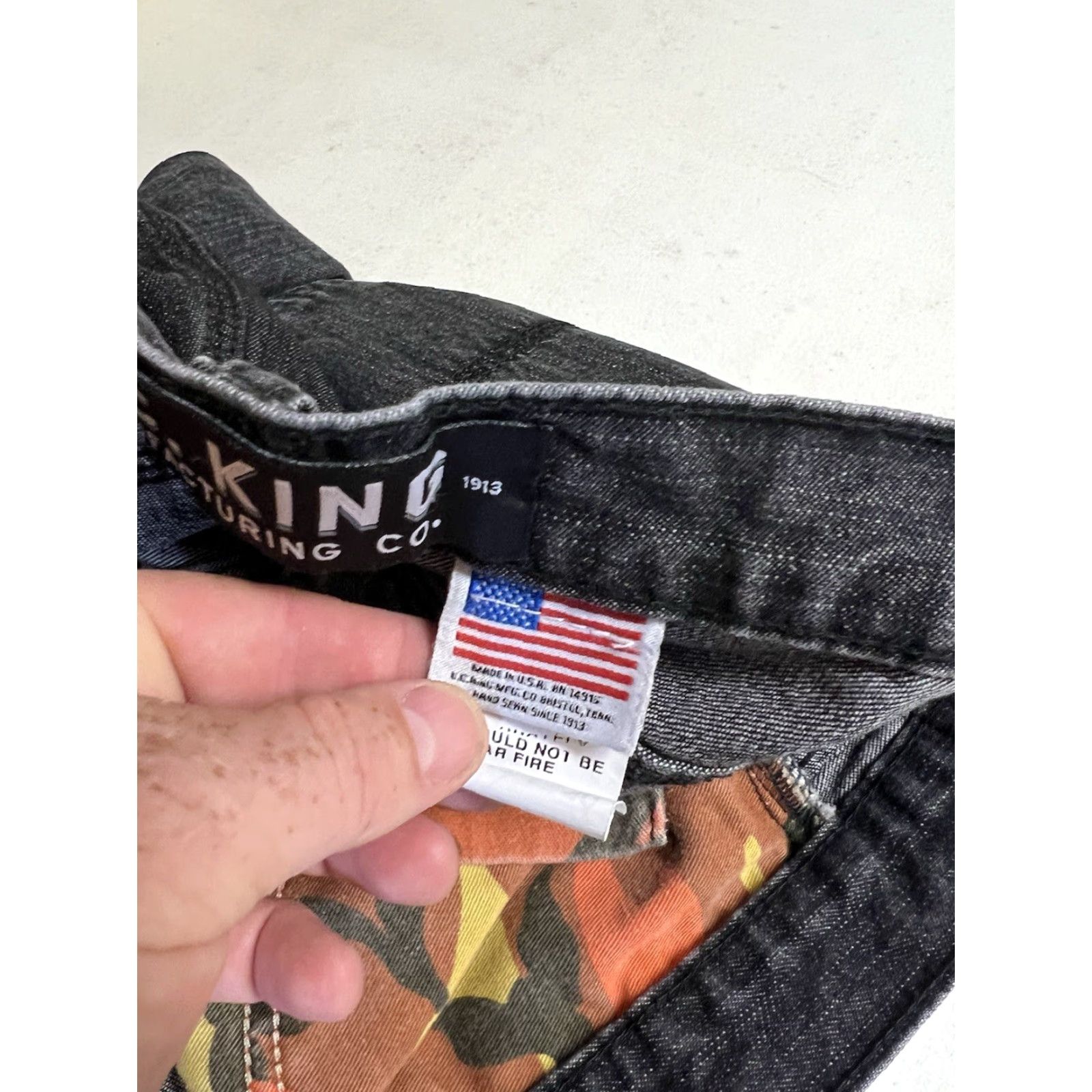 Denime LC KING Mens Jeans 46x30 Black Den im Heavy Duty Work Pants Regular Fits USA Pointer Brand 5-Pocket Style Size US 30 / EU 46 - 4 Thumbnail