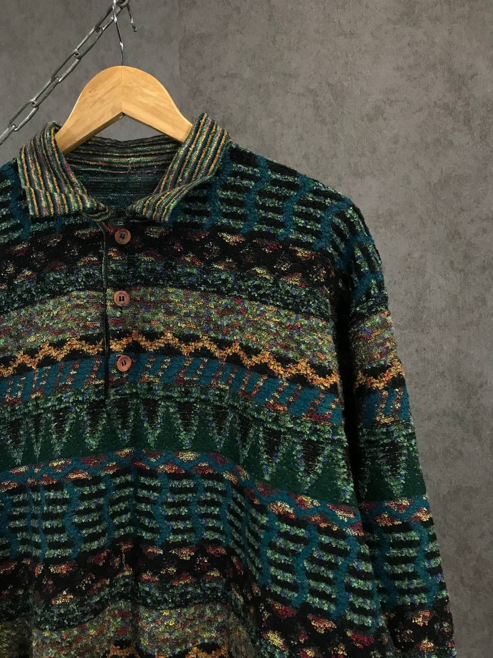 Vintage Missoni style crazy multicolor sweater Size US M / EU 48-50 / 2 - 2 Preview