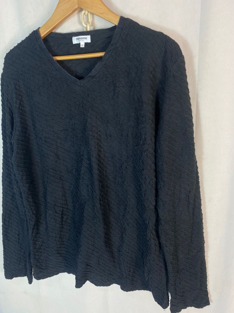 Japanese Brand Unisex 🔥 renoma homme long sleeve vneck shirt Size L / US 10 / IT 46 - 2 Thumbnail