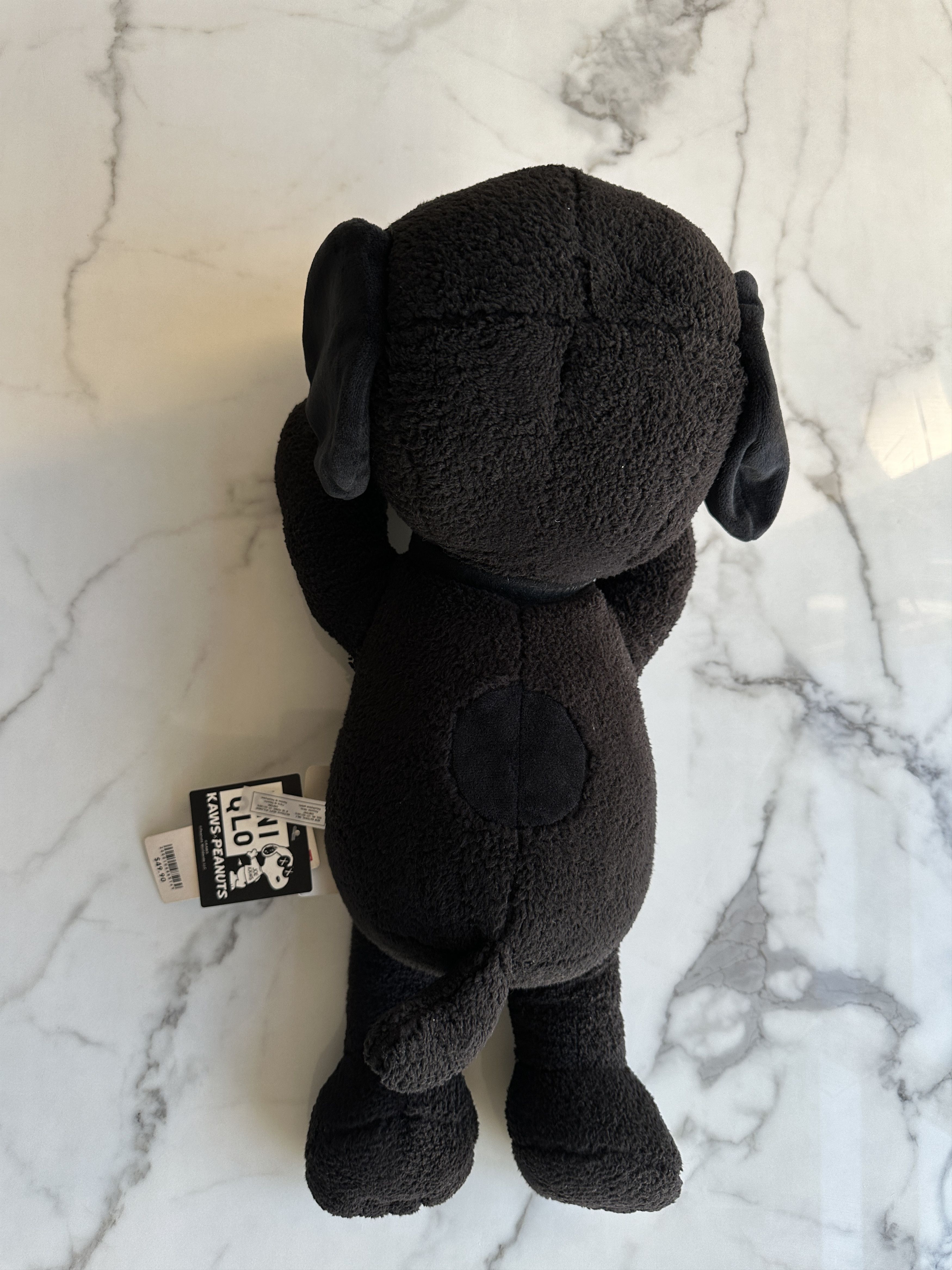 Kaws × Peanuts × Uniqlo 2017 Black Snoopy Plush Toy Large 22" Brand New W Tags Size ONE SIZE - 4 Thumbnail