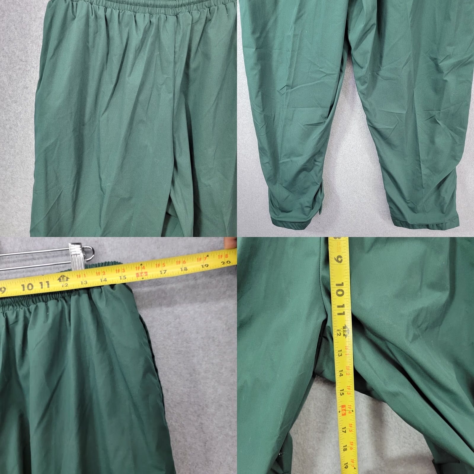 Logo 7 Vintage Nikken pants Mens Large Polyester Cotton Green Logo Track windbreaker Size US 33 - 8 Thumbnail