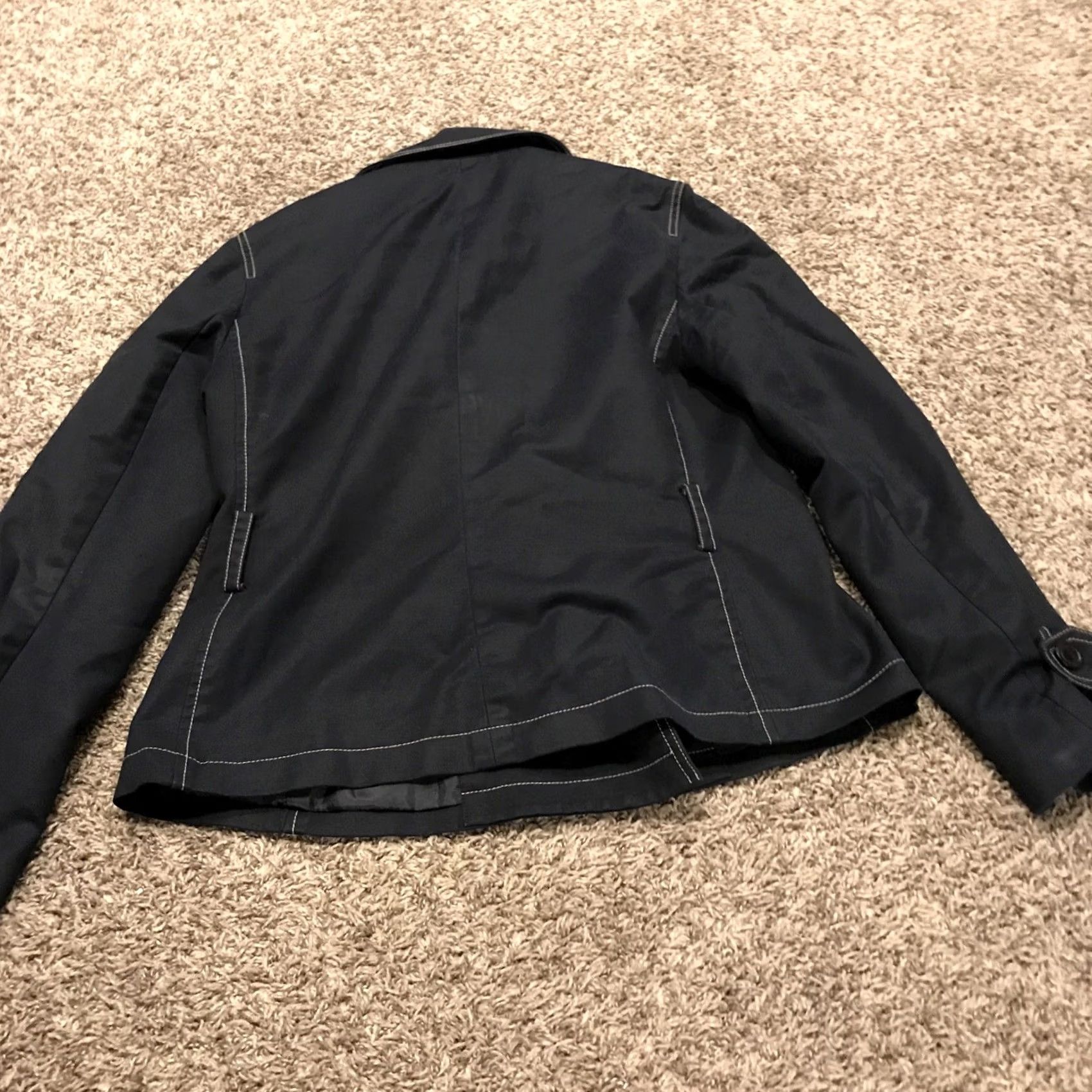 Vintage josephine chaus jacket 8 black cotton blend button up lined womens size Size M / US 6-8 / IT 42-44 - 4 Thumbnail