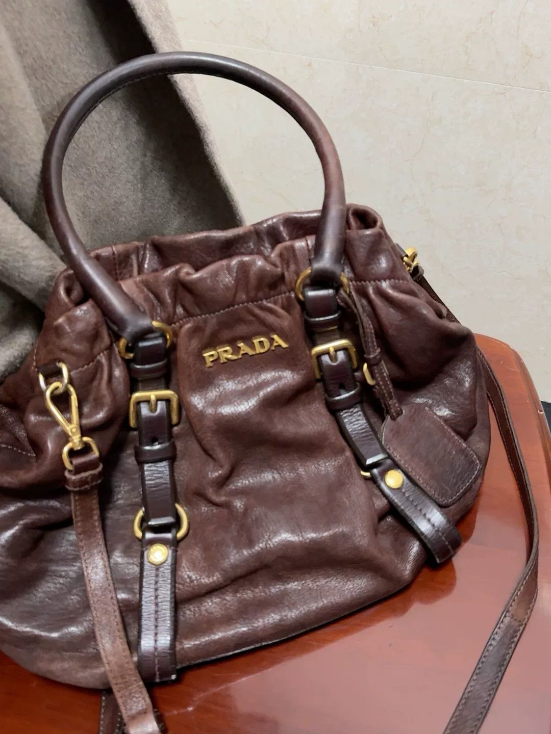 Prada Chocolate Prada Handbag Size ONE SIZE - 1 Preview
