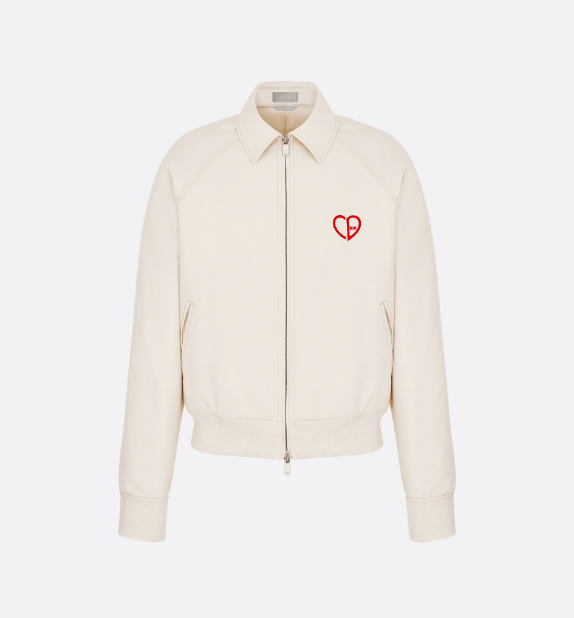 Dior o1w1db10625 CD Heart Blouson Jacket in Light Beige Size US M / EU 48-50 / 2 - 1 Thumbnail