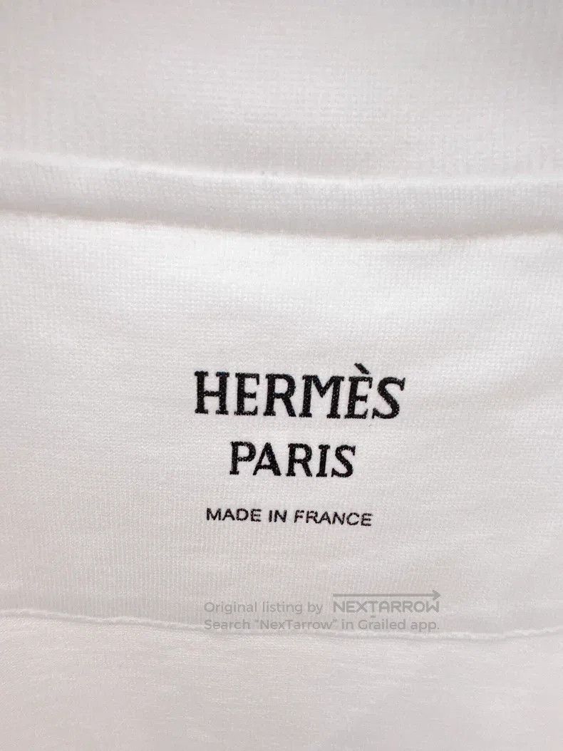 Hermes Hermes White patterned T-shirt Size XXS / US 00 / IT 34 - 3 Thumbnail