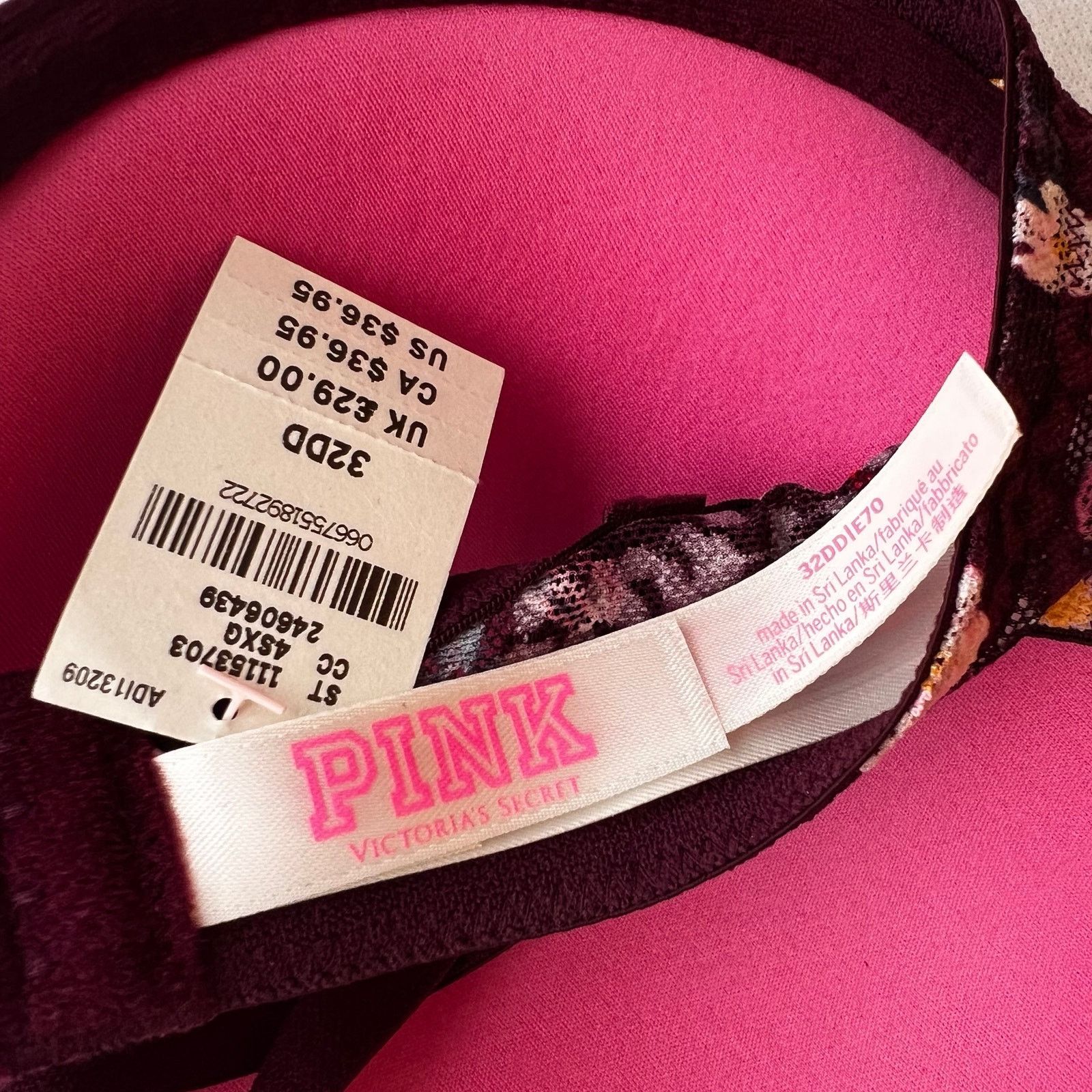 Victoria's Secret Victoria's Secret Pink Wear Everywhere Push-up Lace Bra, 32D Size ONE SIZE - 3 Thumbnail