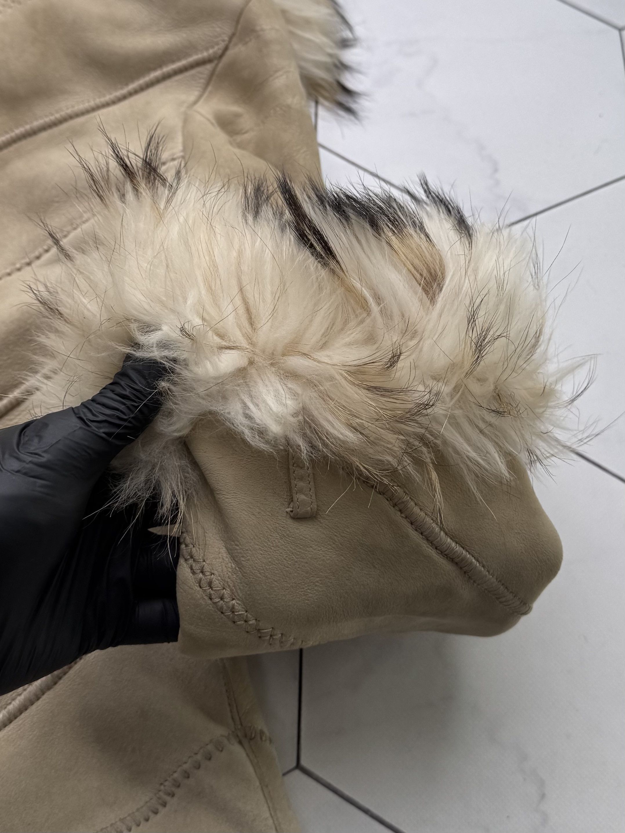 Vintage Vintage Real Sheepskin Coat Shearling Hooded Leather Coat Size M / US 6-8 / IT 42-44 - 17 Thumbnail