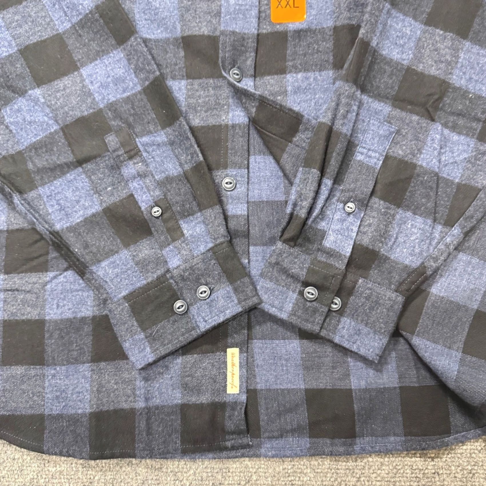 Weatherproof Weatherproof Vintage NWT Flannel Button Up 100% Cotton Blue Plaid Men 2XL Big & Tall Montana? Size 48R - 7 Thumbnail