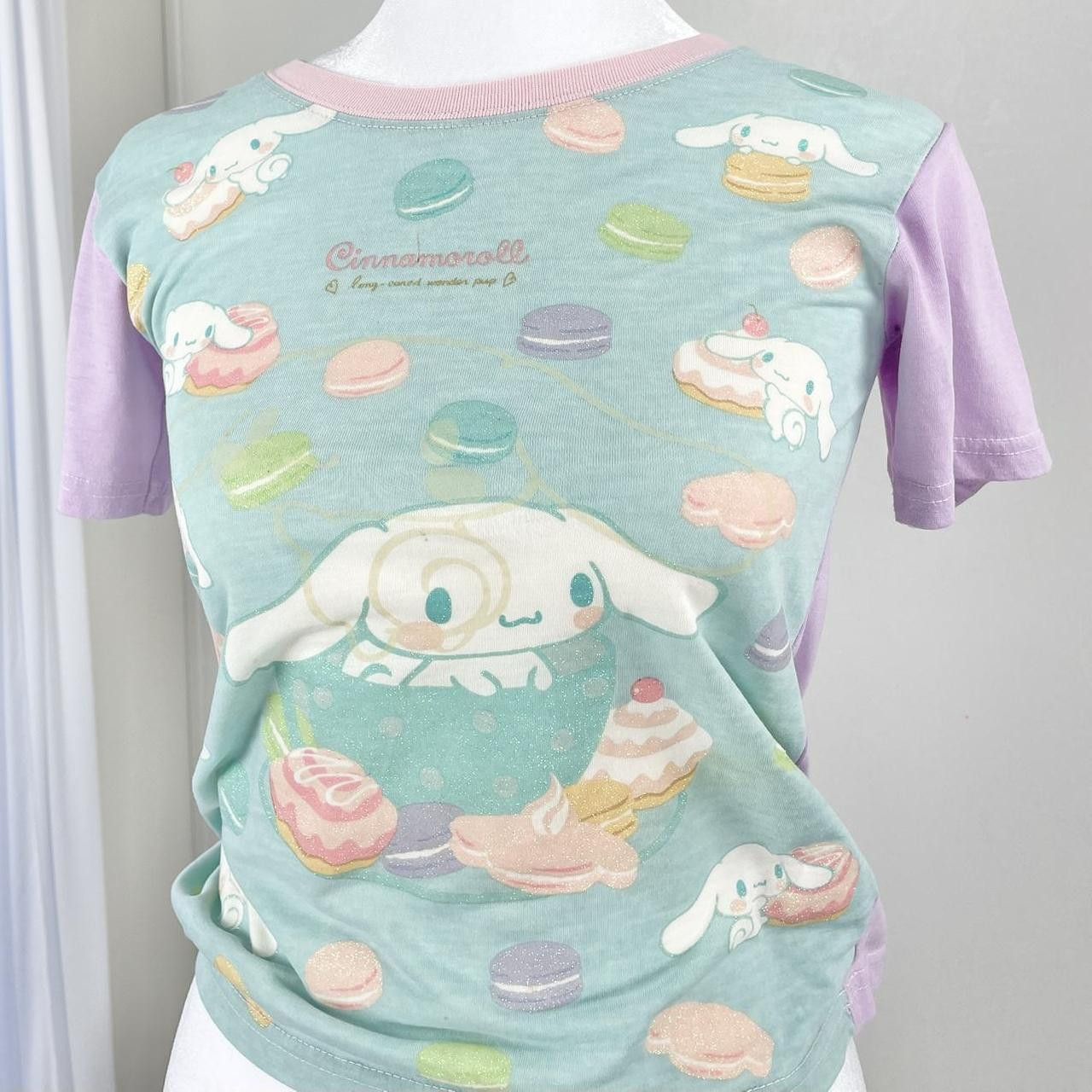 Japanese Brand ✩ Adorable Sanrio Cinnamoroll Sweet Treat AOP Tee ♡ Size S / US 4 / IT 40 - 2 Thumbnail