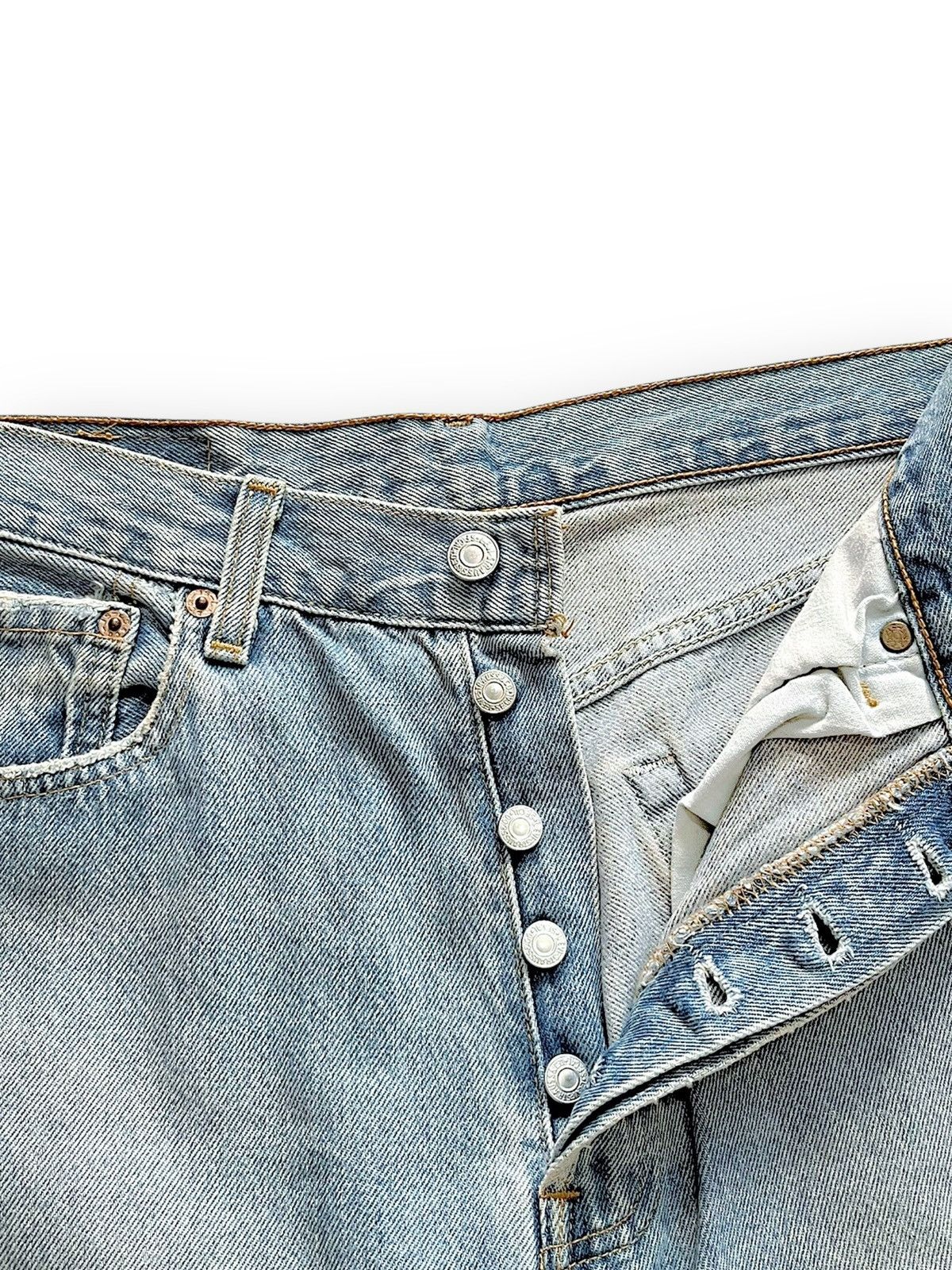 Levi's 98’ Levi’s 501 Made In USA Distressed Denim Pants Size US 30 / EU 46 - 9 Thumbnail