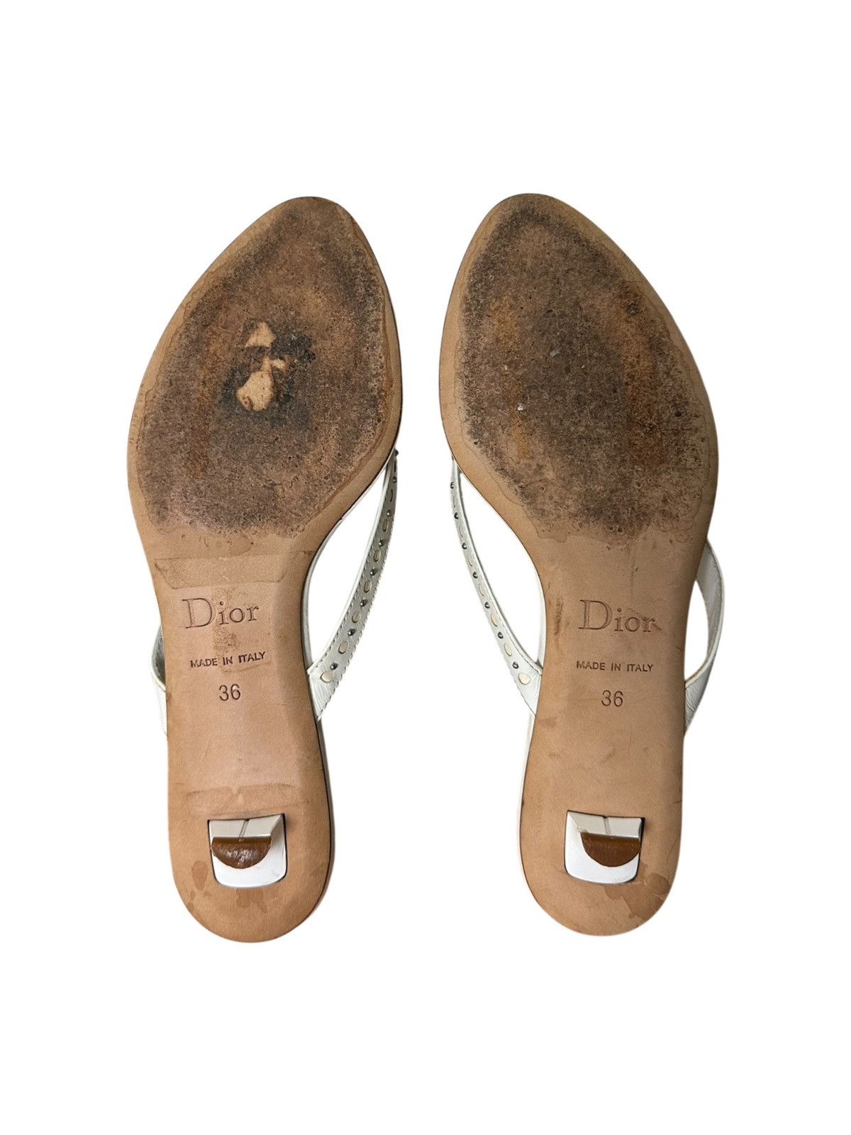 Dior CHRISTIAN DIOR S/S 2004 D'Trick Studded Flip-Flop Sandals Size US 6 / IT 36 - 3 Thumbnail