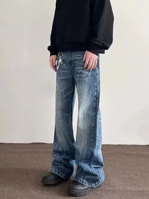 Jean High street lightning crackle micro-flared jeans Size US 34 / EU 50 - 6 Thumbnail