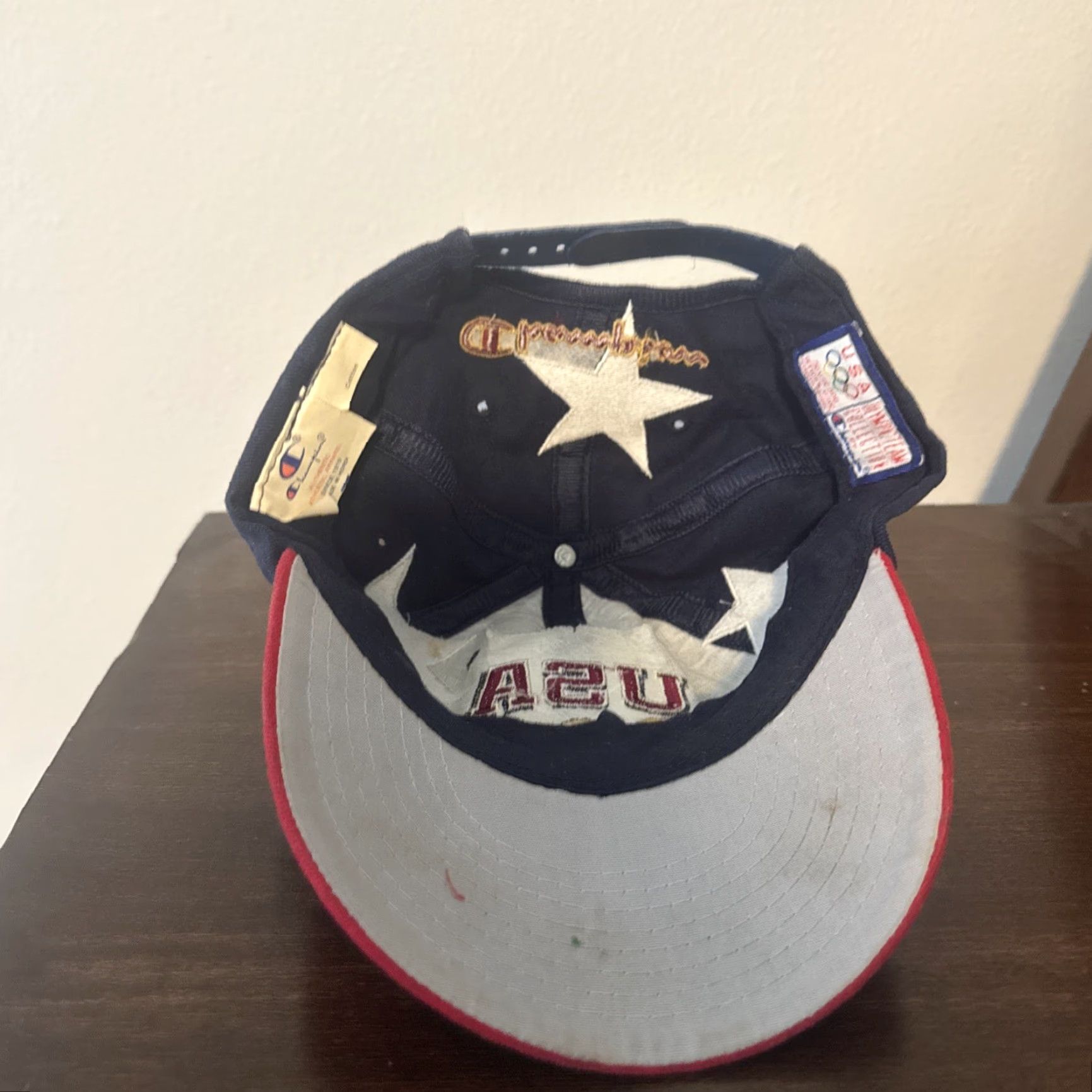 Champion VINTAGE Champion USA Olympics 90s Atlanta Snapback Hat Cap Men One Size Blue USA Snapback Cap Mens Size ONE SIZE - 6 Thumbnail