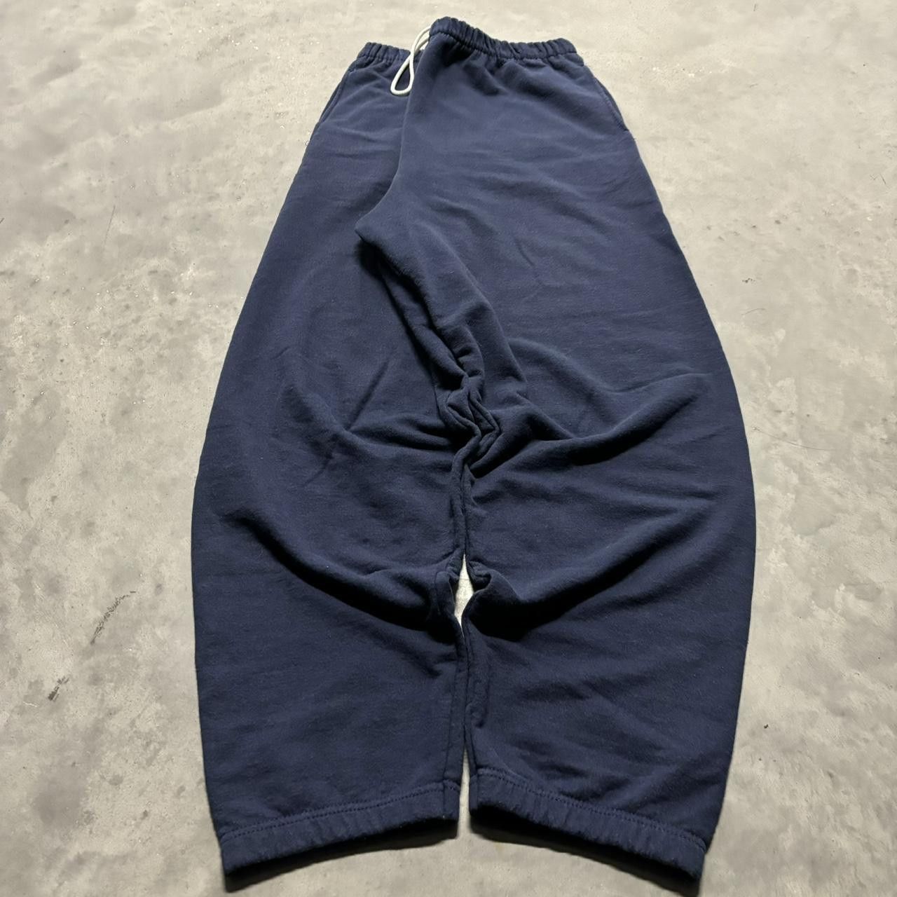 Japanese Brand × Vintage Crazy Vintage Y2K/2000s Navy Blue Skater Essential Sweatpants! Size US 32 / EU 48 - 3 Thumbnail