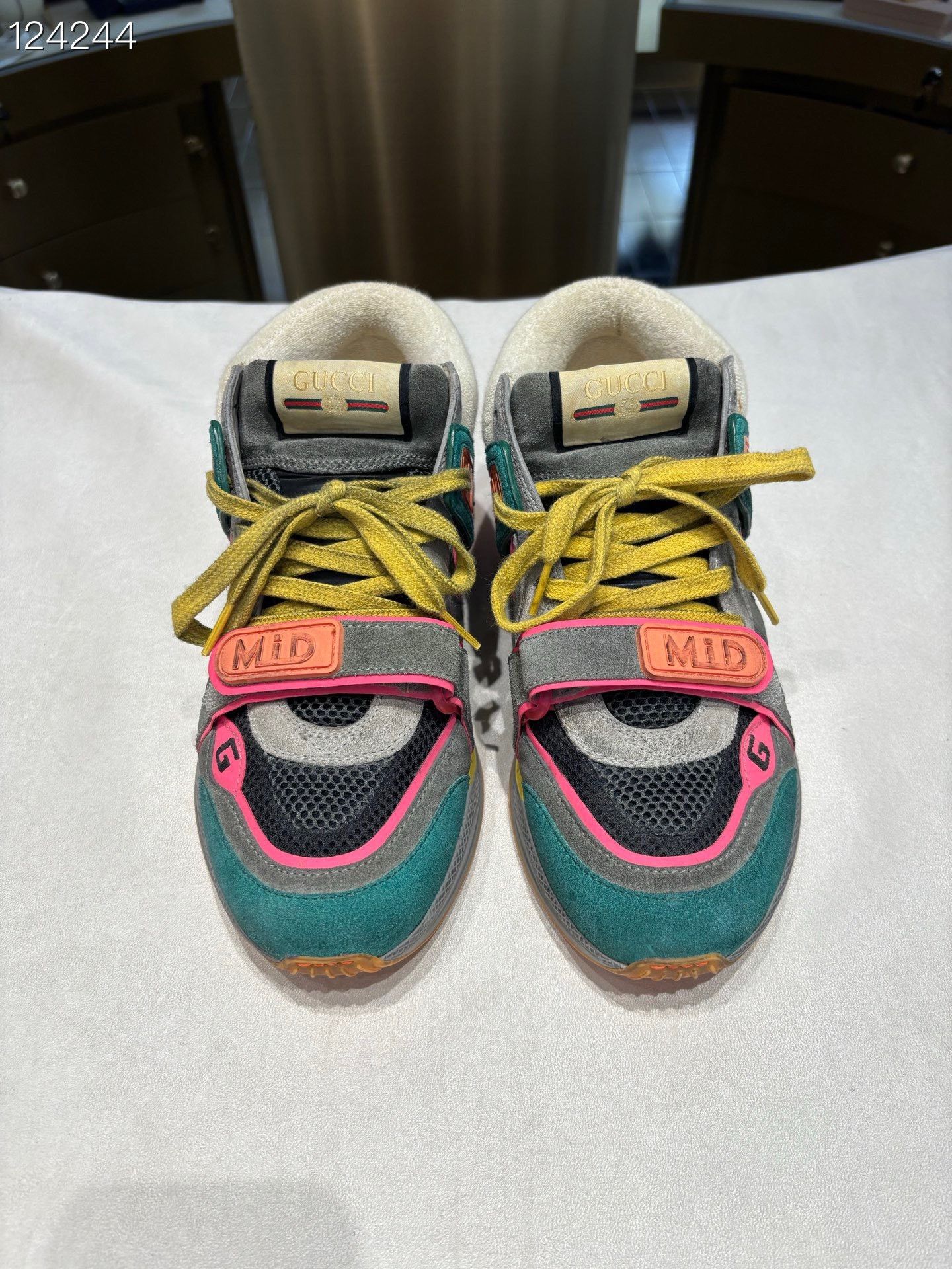 Gucci Gucci Ultrapace Suede Mid-Top Sneakers Size US 7 / IT 37 - 1 Thumbnail
