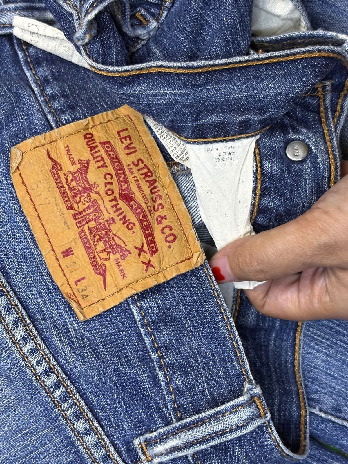 Levi's × Levi's Vintage Clothing Vintage 90s Levis 517 Faded Wash Distressed Flare Jeans Size US 30 / EU 46 - 10 Thumbnail