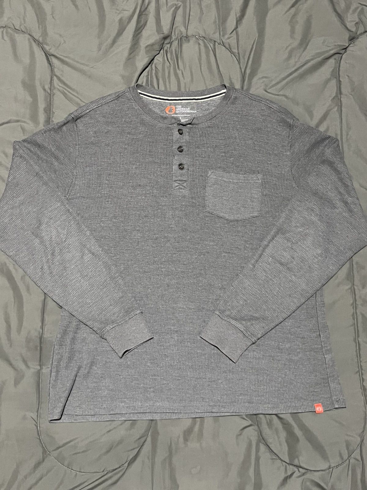 Other Grey Button Up Thermal LongSleeve Shirt Size US L / EU 52-54 / 3 - 1 Thumbnail