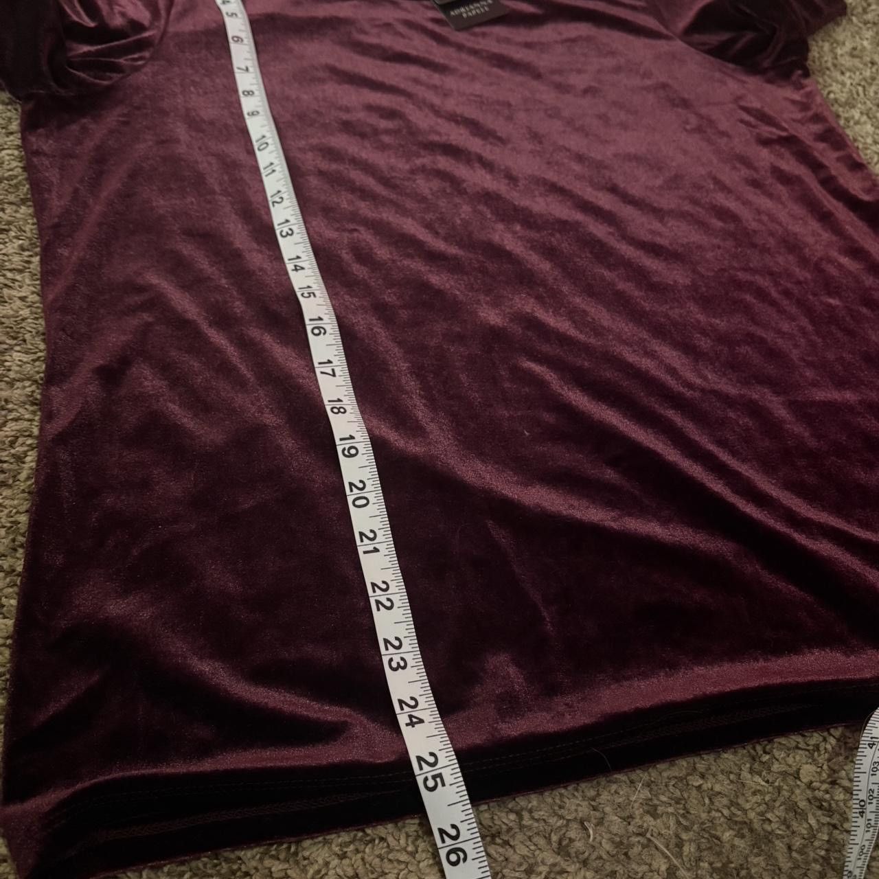 Adrianna Papell NWT Burgundy velvet blouse with a bow design on the back Size L / US 10 / IT 46 - 8 Thumbnail