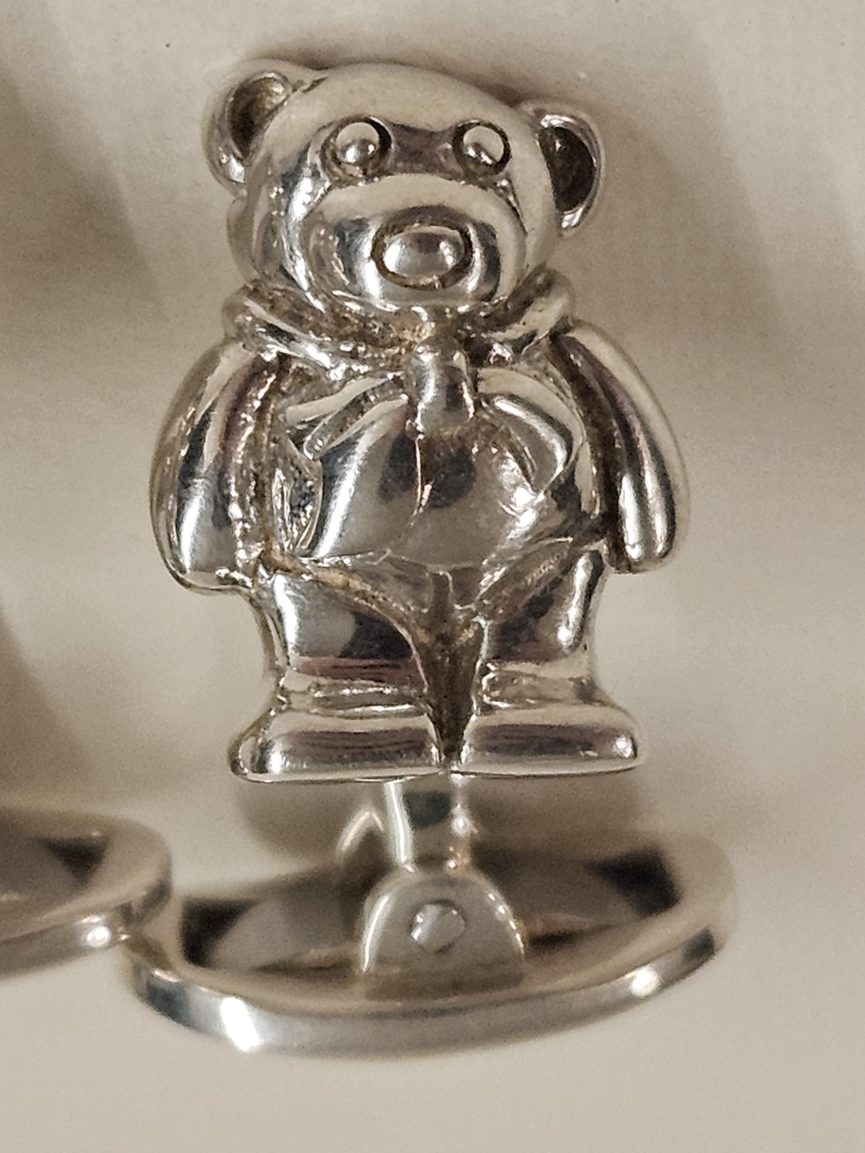 Thom Browne Thom Browne Black Fleece Teddy Bear 925 Cufflinks Size ONE SIZE - 4 Thumbnail