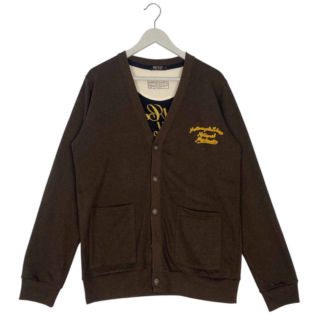 Other Vintage Beams Heart Cardigan Sweater Brown Japanese Brand Size US S / EU 44-46 / 1 - 1 Thumbnail
