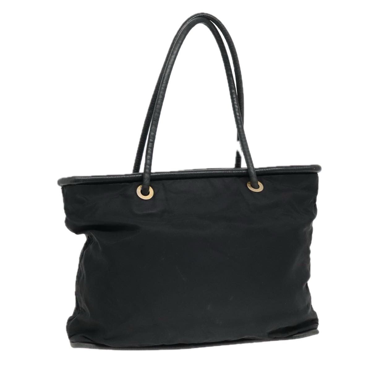 CELINE Tote Bag Nylon Black Gold