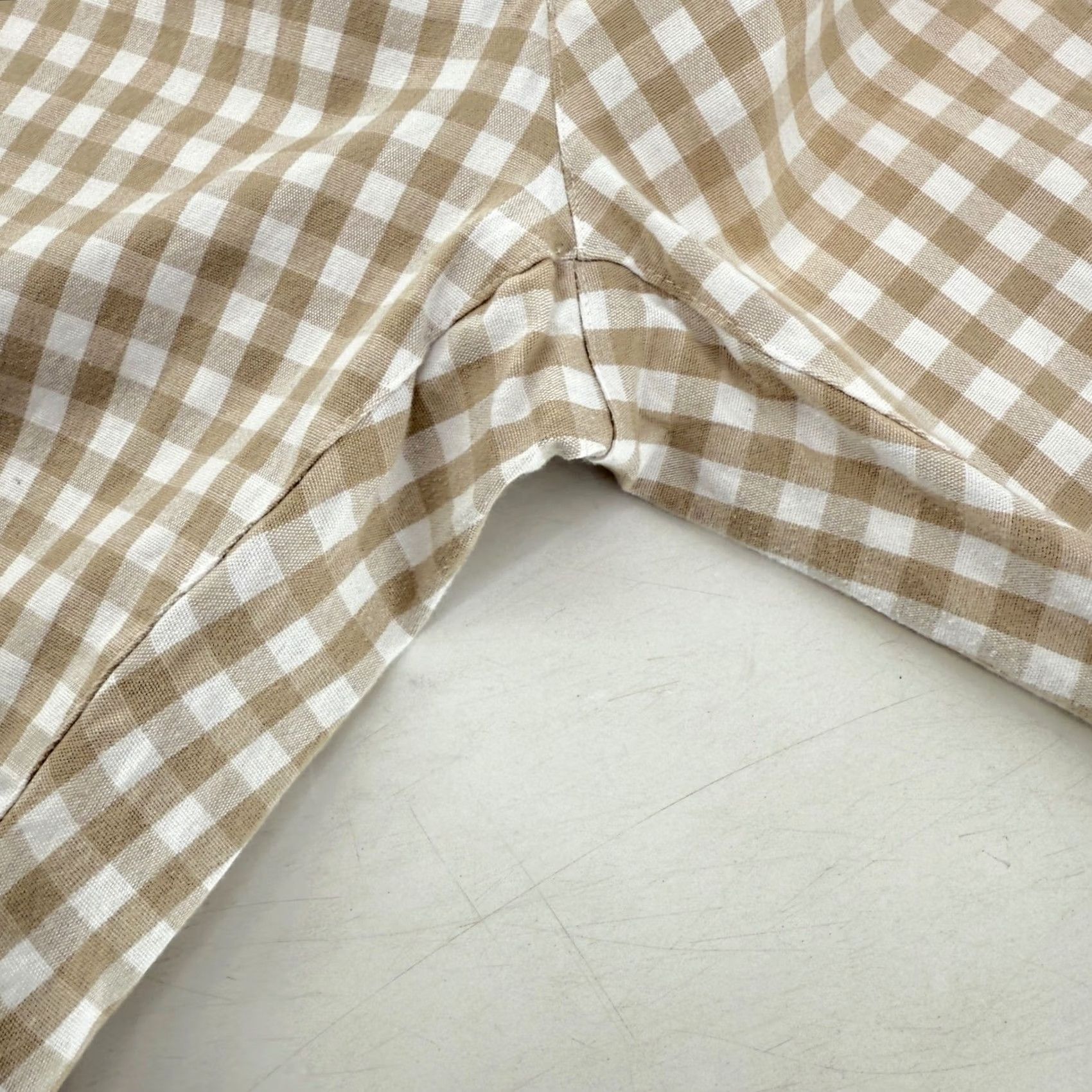 Urban Outfitters Urban Outfitters Gingham Pants Women's Size 4 Beige White Checkered Casual Straight Leg Pants Size 27" / US 4 / IT 40 - 7 Thumbnail