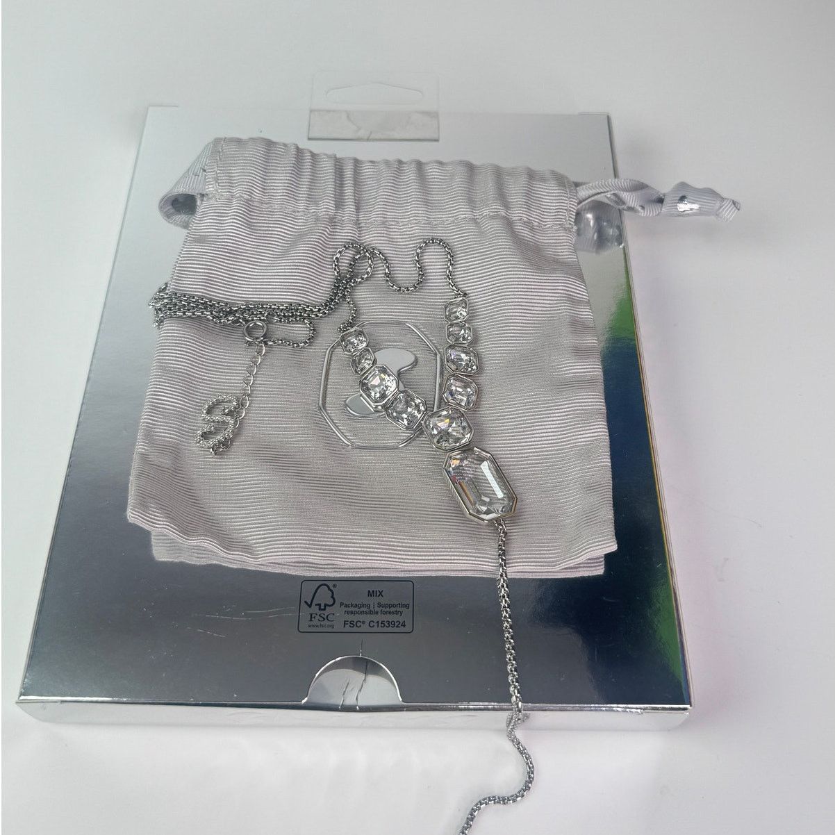 Swarovski Swarovski x Skims Y Body Chain (Silver) Size ONE SIZE - 7 Thumbnail