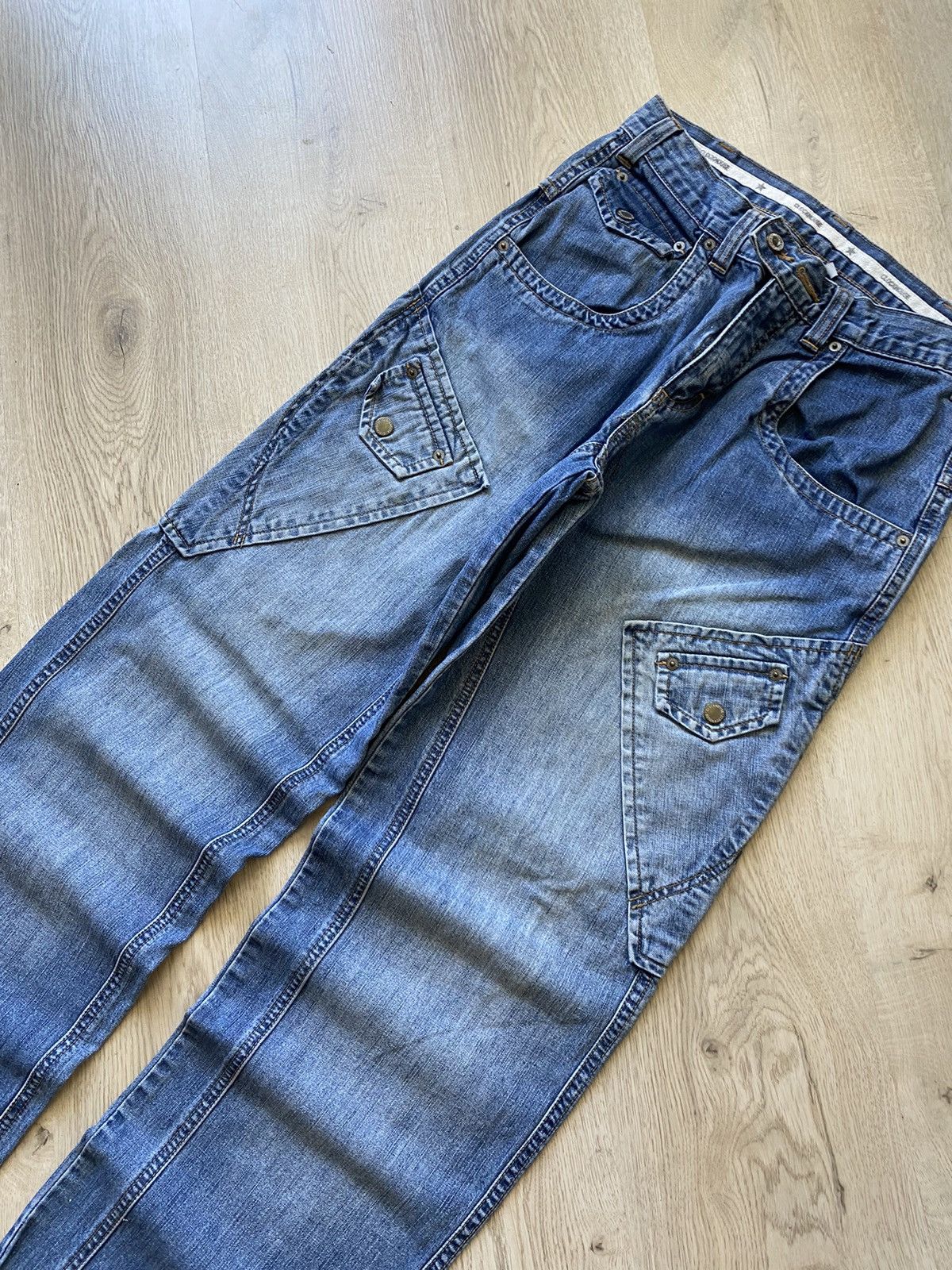 Hysteric Glamour × If Six Was Nine × Vintage Vintage Cargo Jeans Distressed Faded Baggy Japanese hype Y2K Size US 31 - 3 Thumbnail