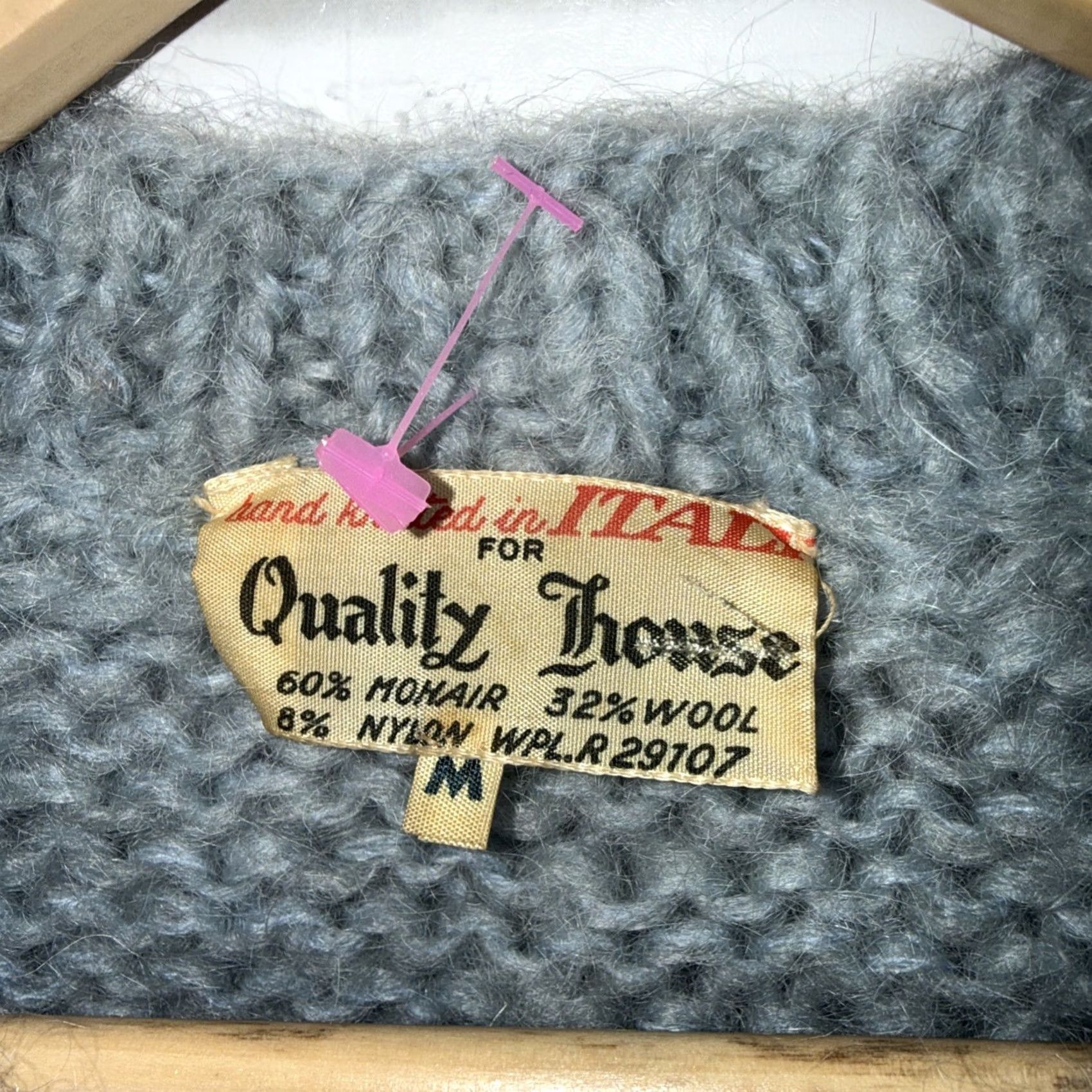 Vintage VINTAGE ITALY Quality House Mohair Wool Blend BLUE KNIT Sweater Womens Size M Size M / US 6-8 / IT 42-44 - 3 Thumbnail