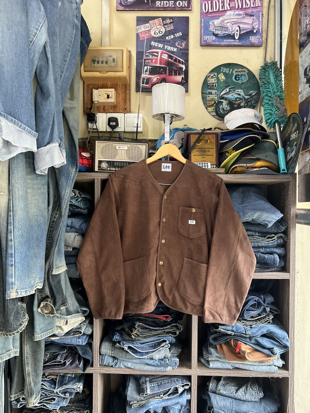 Lee 🔥Lee Union Made Cropped Button Fleece Jacket Size US S / EU 44-46 / 1 - 1 Thumbnail