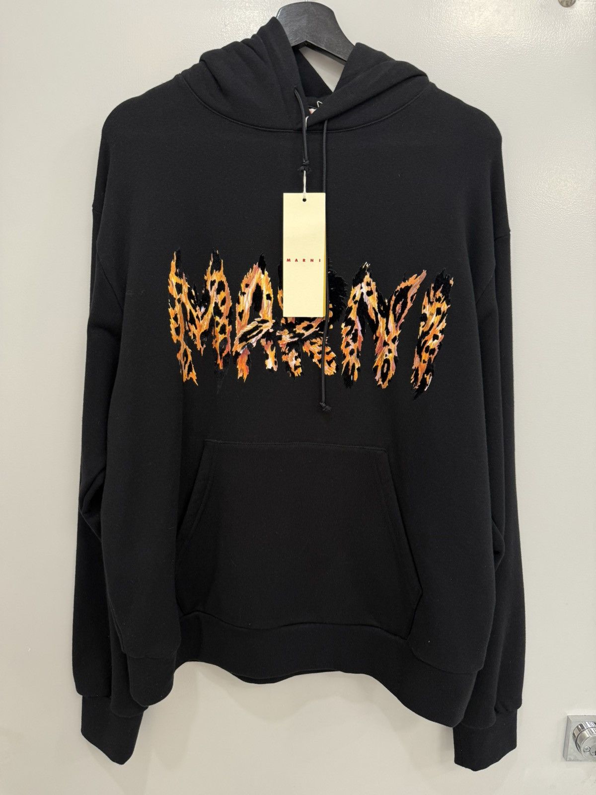Marni Marni Flocked Cotton Logo Hoodie Size US M / EU 48-50 / 2 - 1 Thumbnail