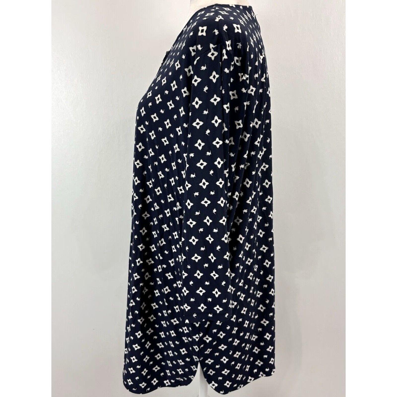 Ralph Lauren Lauren Ralph Lauren Tunic Top Shirt Sz 2X Plus Women’s Navy Keyhole 3/4 Sleeves Size XXL / US 16-18 / IT 52-54 - 2 Thumbnail