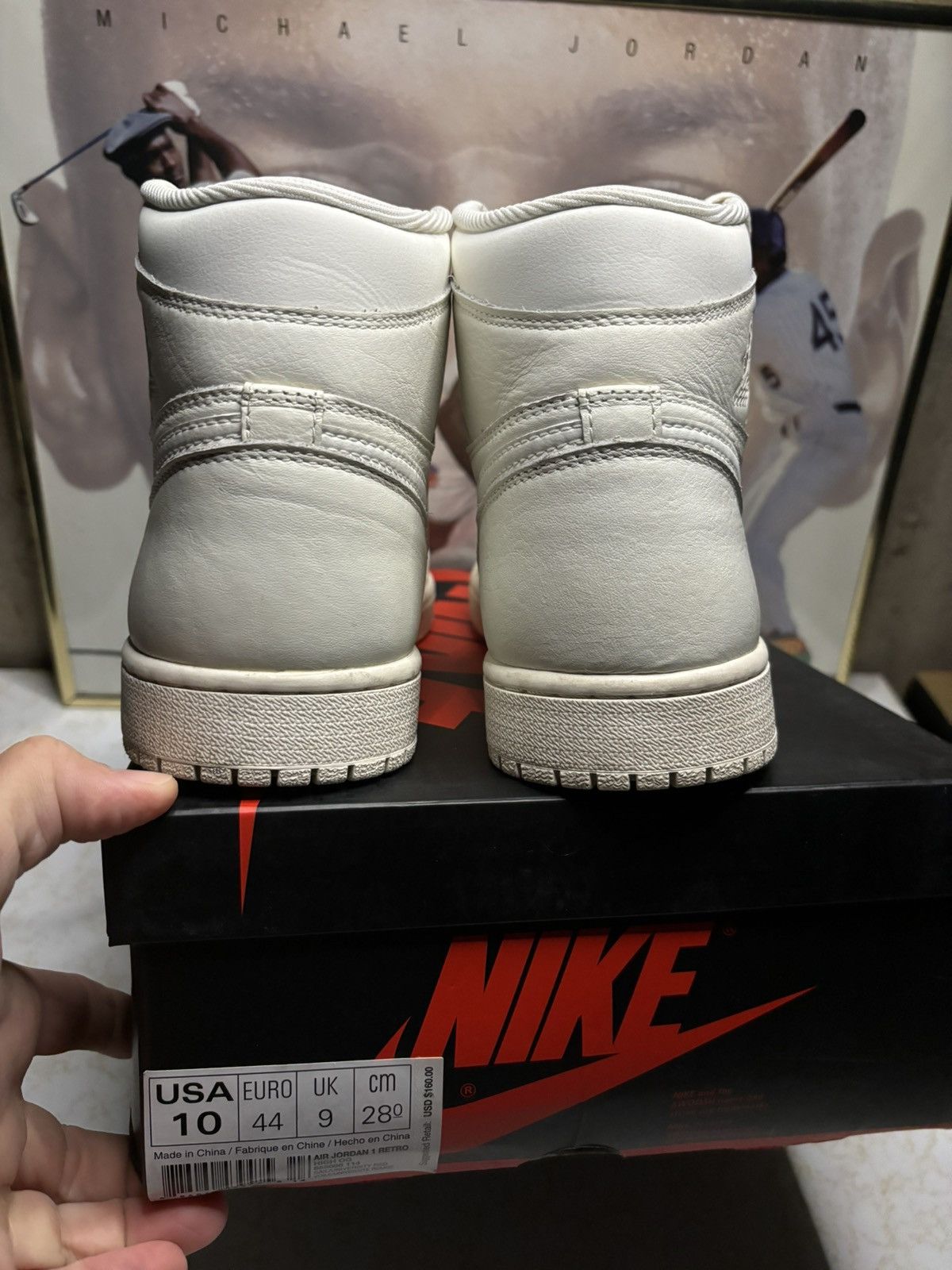 Jordan Brand Air Jordan 1 Retro High OG Sail 2017 Size US 10 / EU 43 - 7 Thumbnail