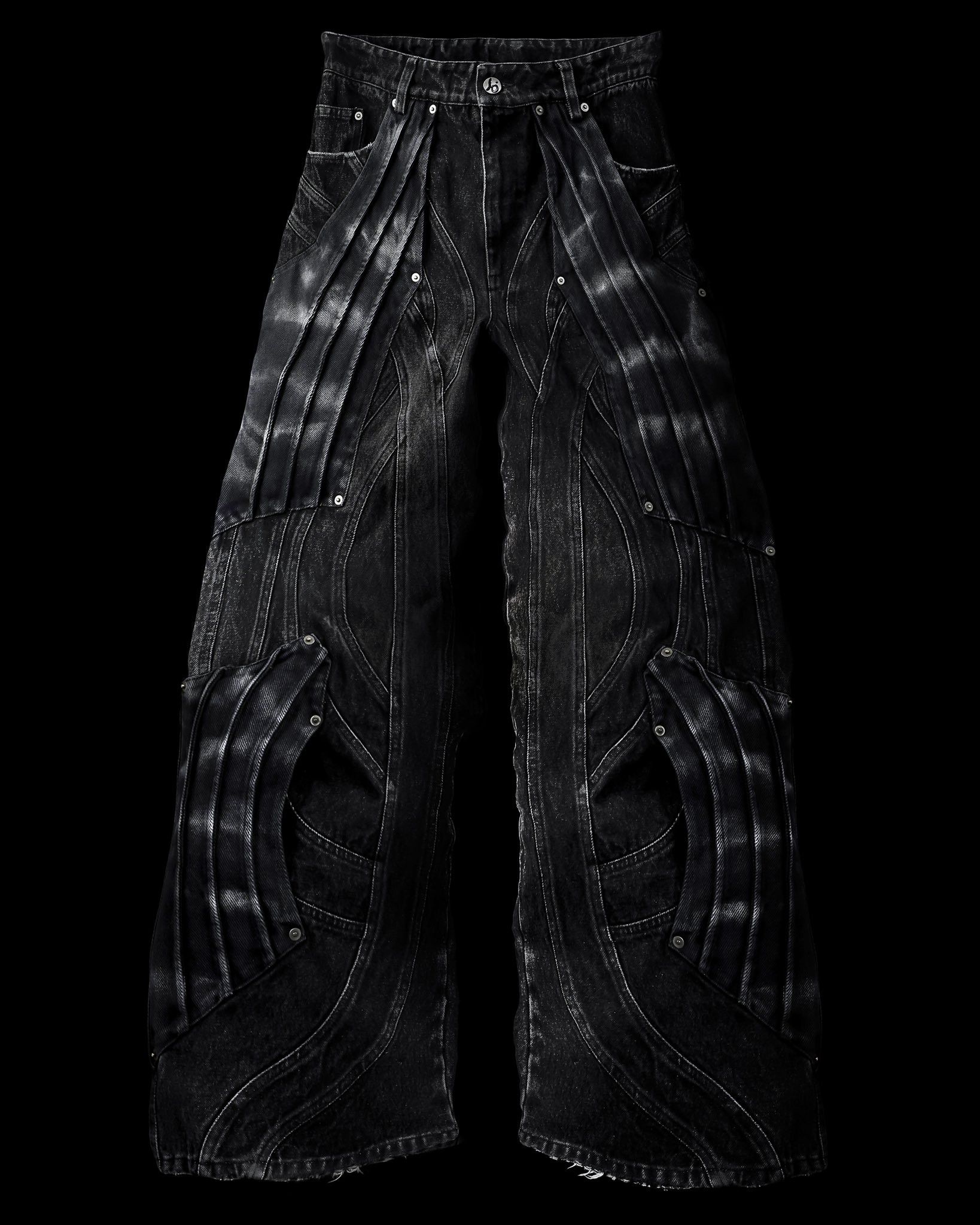Bad Son BADSON KNIGHT CIRCUIT LAYERED DENIM PANTS | Grailed