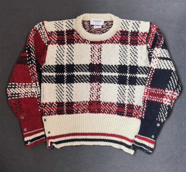 Thom Browne Thom browne British-style pullover round-neck sweater 2503- Size US S / EU 44-46 / 1 - 2 Thumbnail