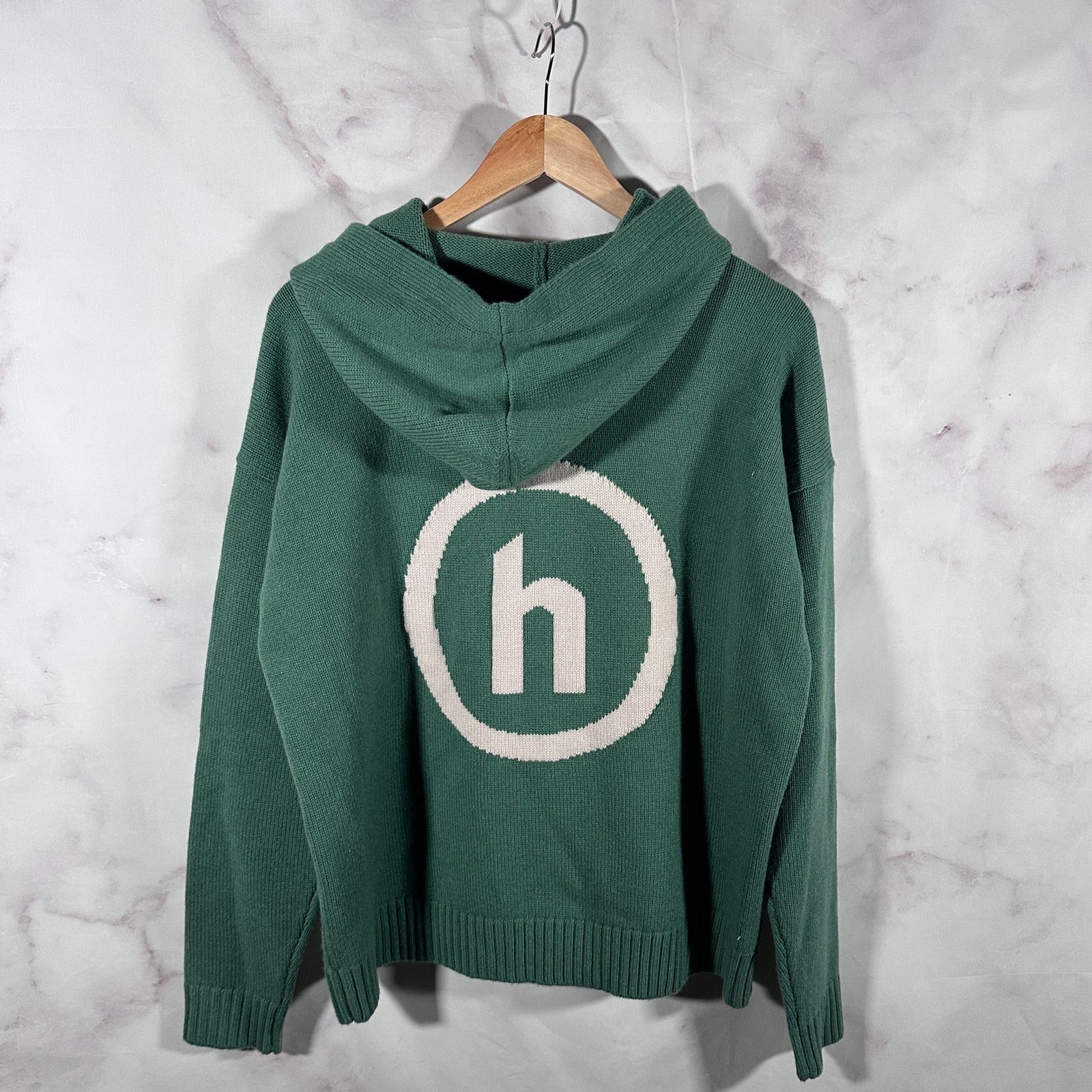 HIDDEN Hidden NY Green Cashmere Knit Hoodie Size US S / EU 44-46 / 1 - 1 Thumbnail