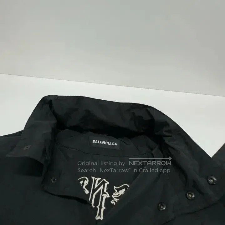 Balenciaga Balenciaga Black Hooded Button-Up Jacket. Size US L / EU 52-54 / 3 - 6 Thumbnail