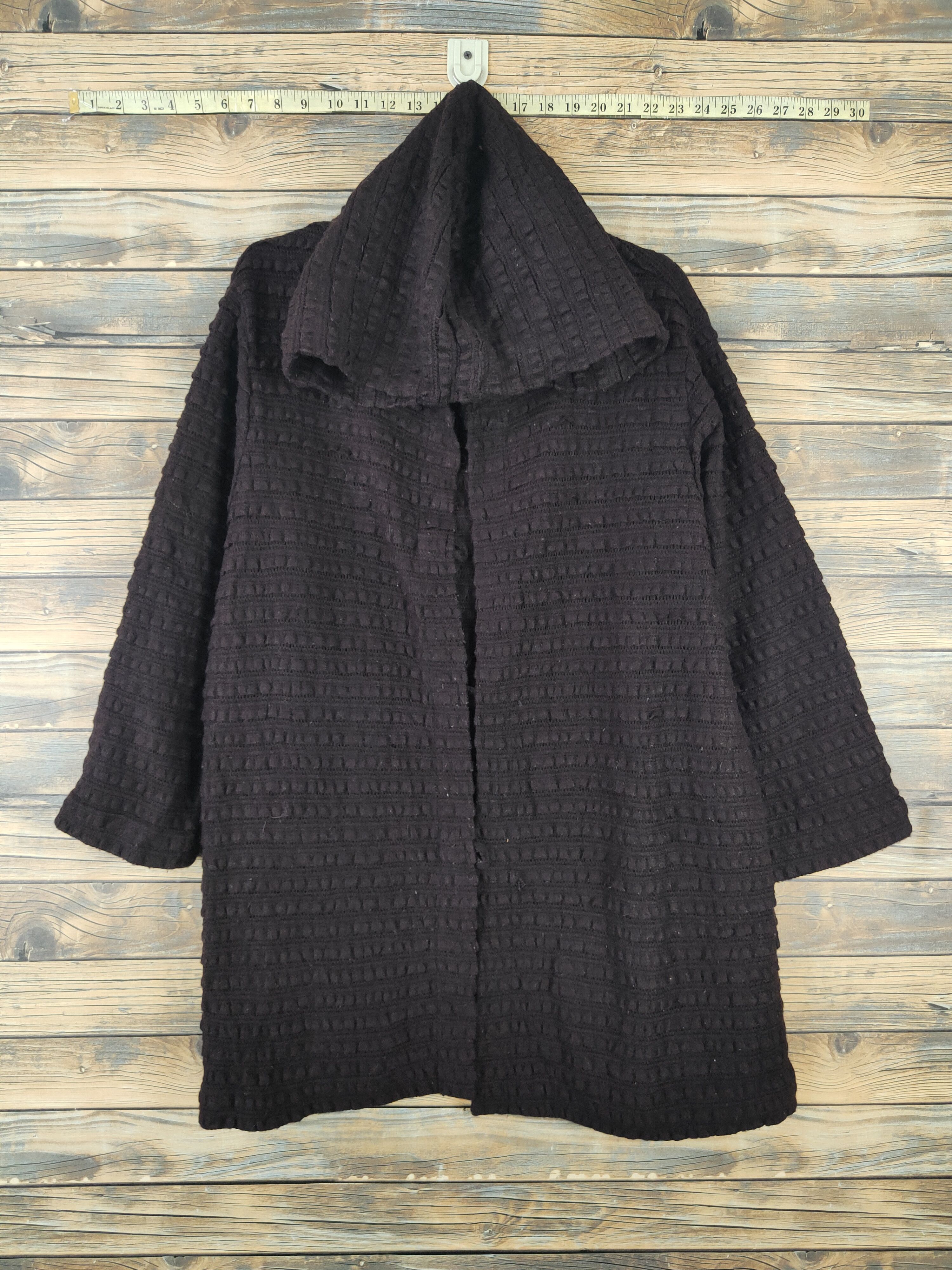 Vintage Japanese Brand Brown Hoodie Knitwear Long Cardigan #W2128 Size US L / EU 52-54 / 3 - 1 Thumbnail