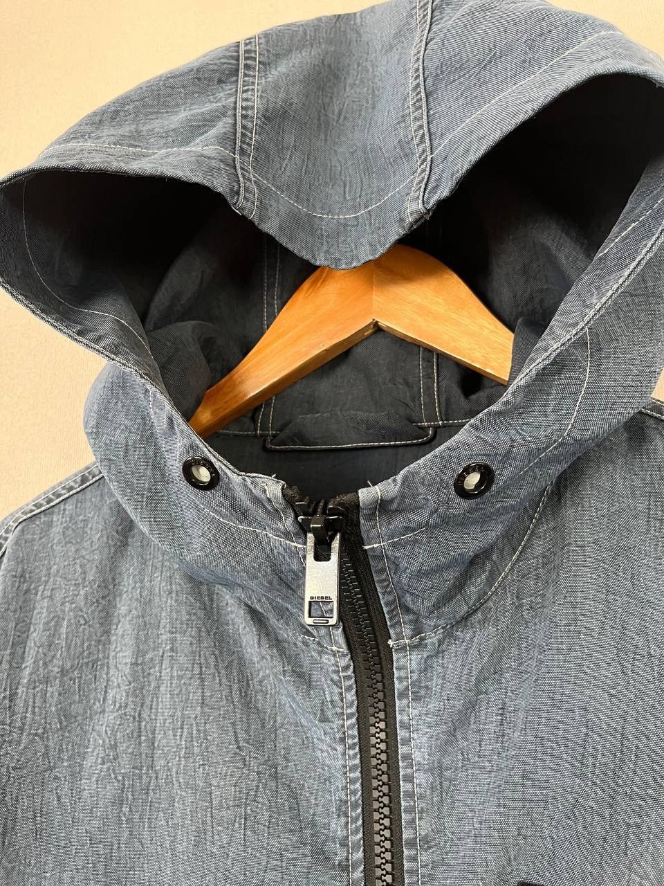 Diesel Diesel Men's Blue Hooded Jacket Zip Buckle Drawstring Size S Size US S / EU 44-46 / 1 - 6 Thumbnail
