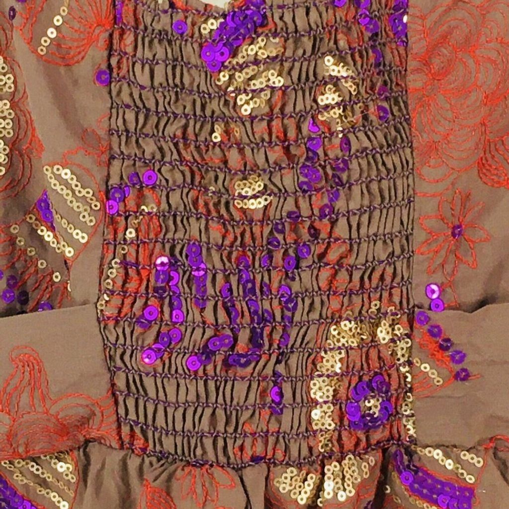 Other Sz L Boho Embroidered Sequin Peplum Top Size L / US 10 / IT 46 - 9 Thumbnail