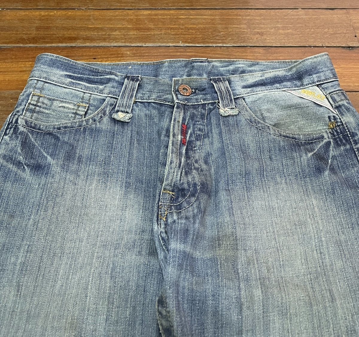 Replay Rare Design Vintage Brand Replay Big Logo Flared Jeans 1990s Size US 32 / EU 48 - 3 Thumbnail