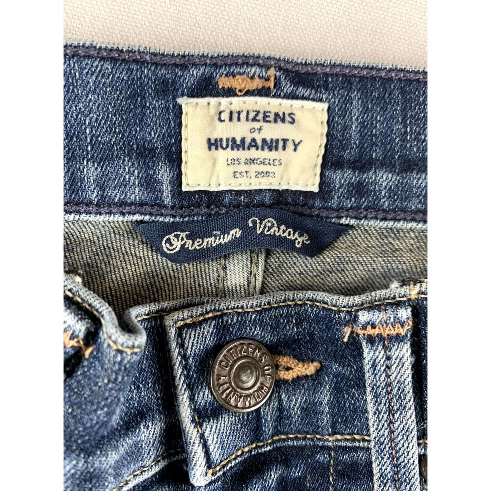 Citizens Of Humanity VINTAGE CITIZENS OF HUMANITY JEANS WOMEN 26 Blue Skinny Regular 30X26 Size 26" / US 2 / IT 38 - 4 Thumbnail
