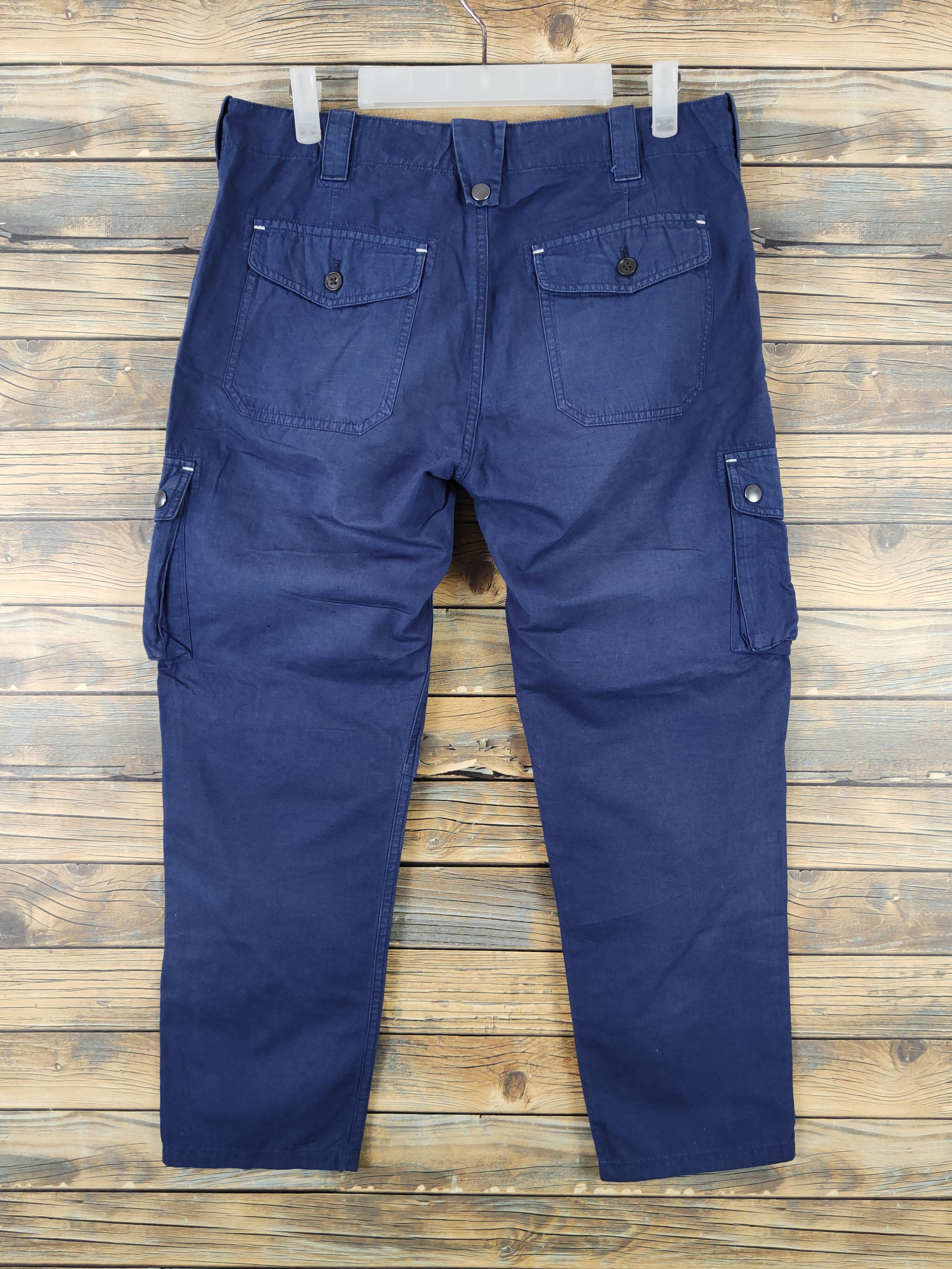 R.Newbold R.Newbold Blue Multipocket Tactical Cargo Pants #W1842 Size US 31 - 7 Thumbnail