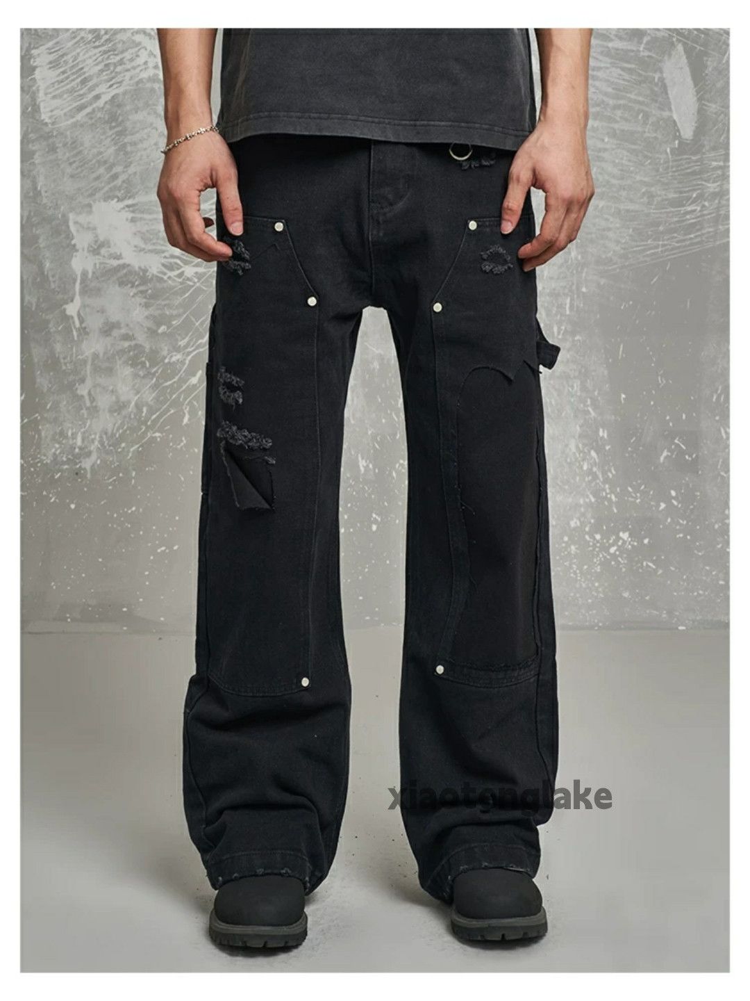 Jean × Vintage utility punk grunge damaged loose hiphop cargo pants Size US 32 / EU 48 - 4 Thumbnail