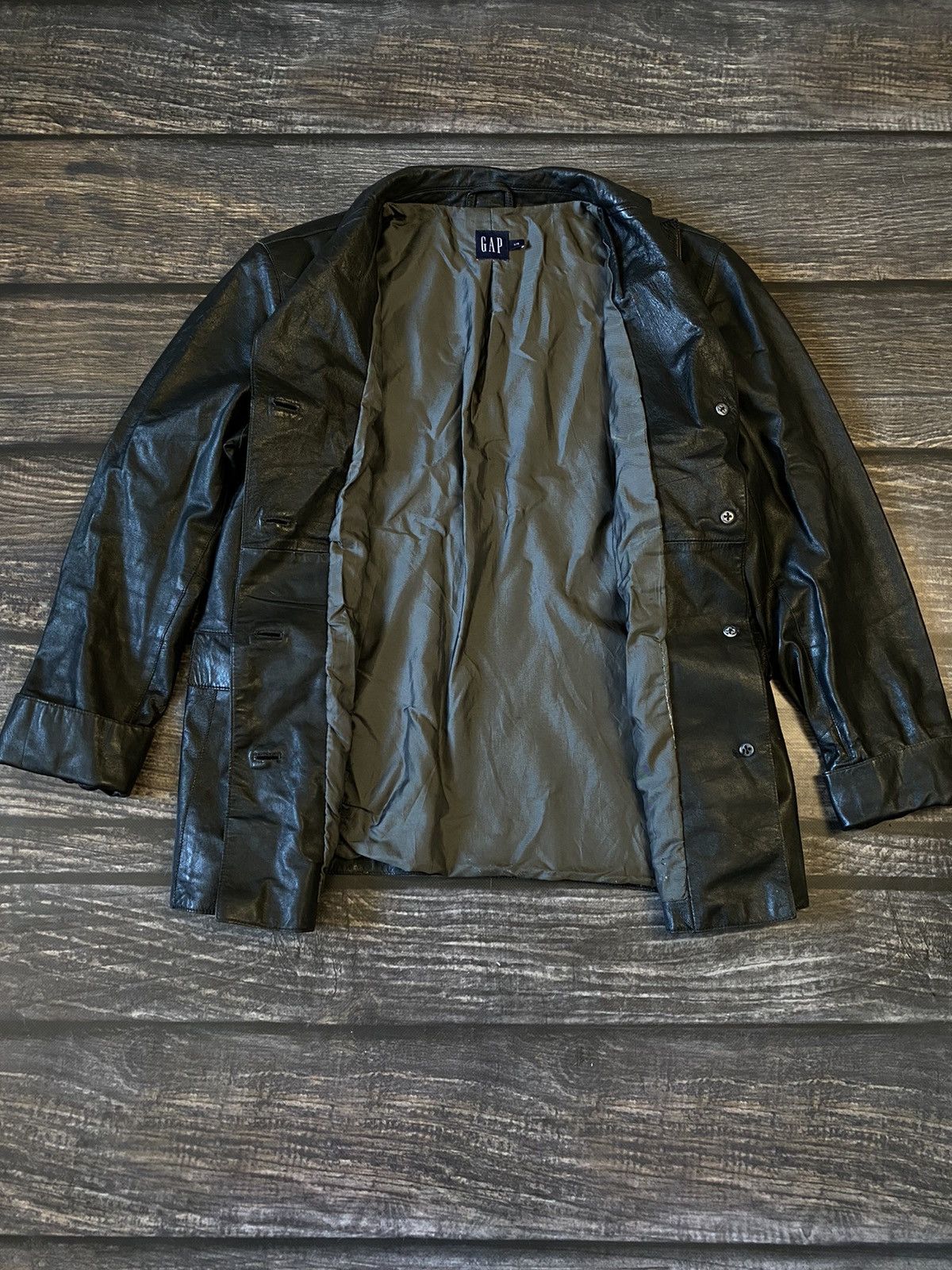 Gap × Leather Gap leather women’s jacket Size L / US 10 / IT 46 - 6 Thumbnail