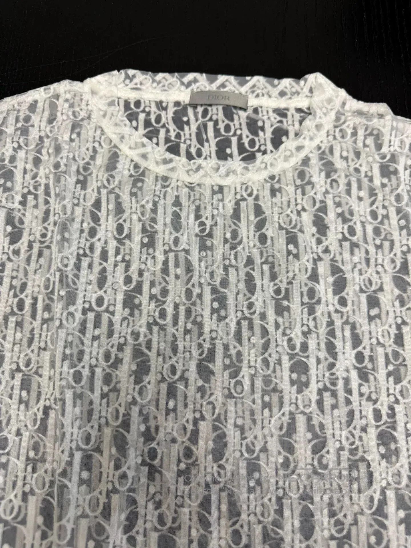 Dior Dior Sheer Monogram Embroidered Mesh T. Size XL / US 12-14 / IT 48-50 - 3 Thumbnail