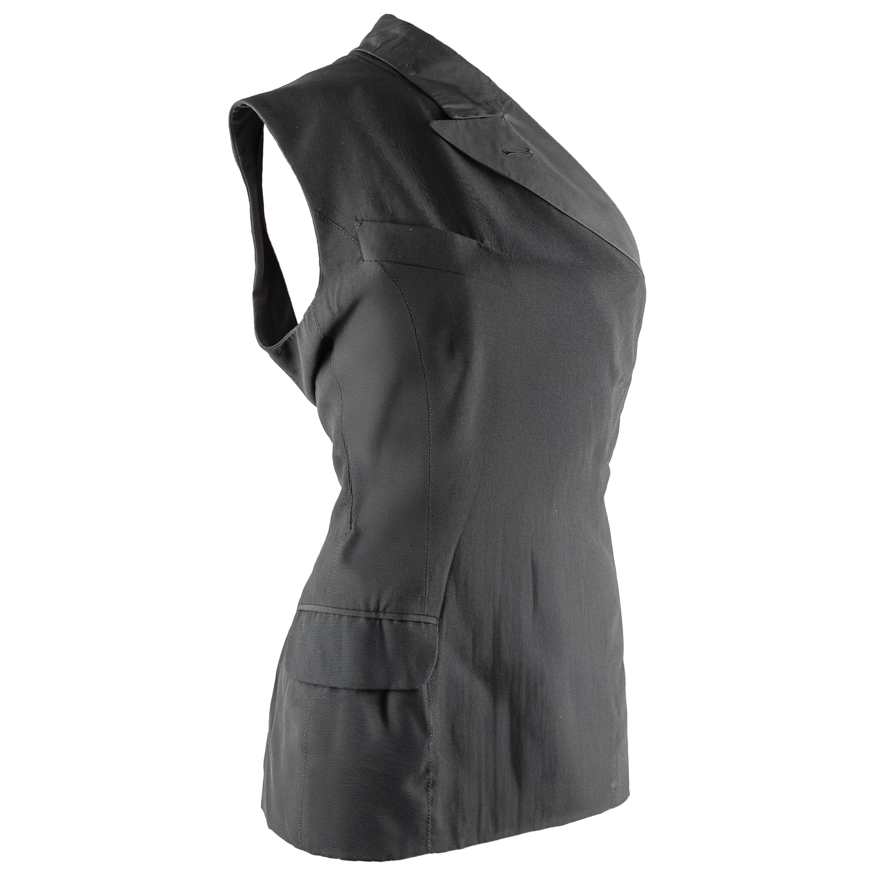 Jean Paul Gaultier Jean Paul Gaultier 1997 One Shoulder Fitted Vest Top (M) Size M / US 6-8 / IT 42-44 - 3 Thumbnail