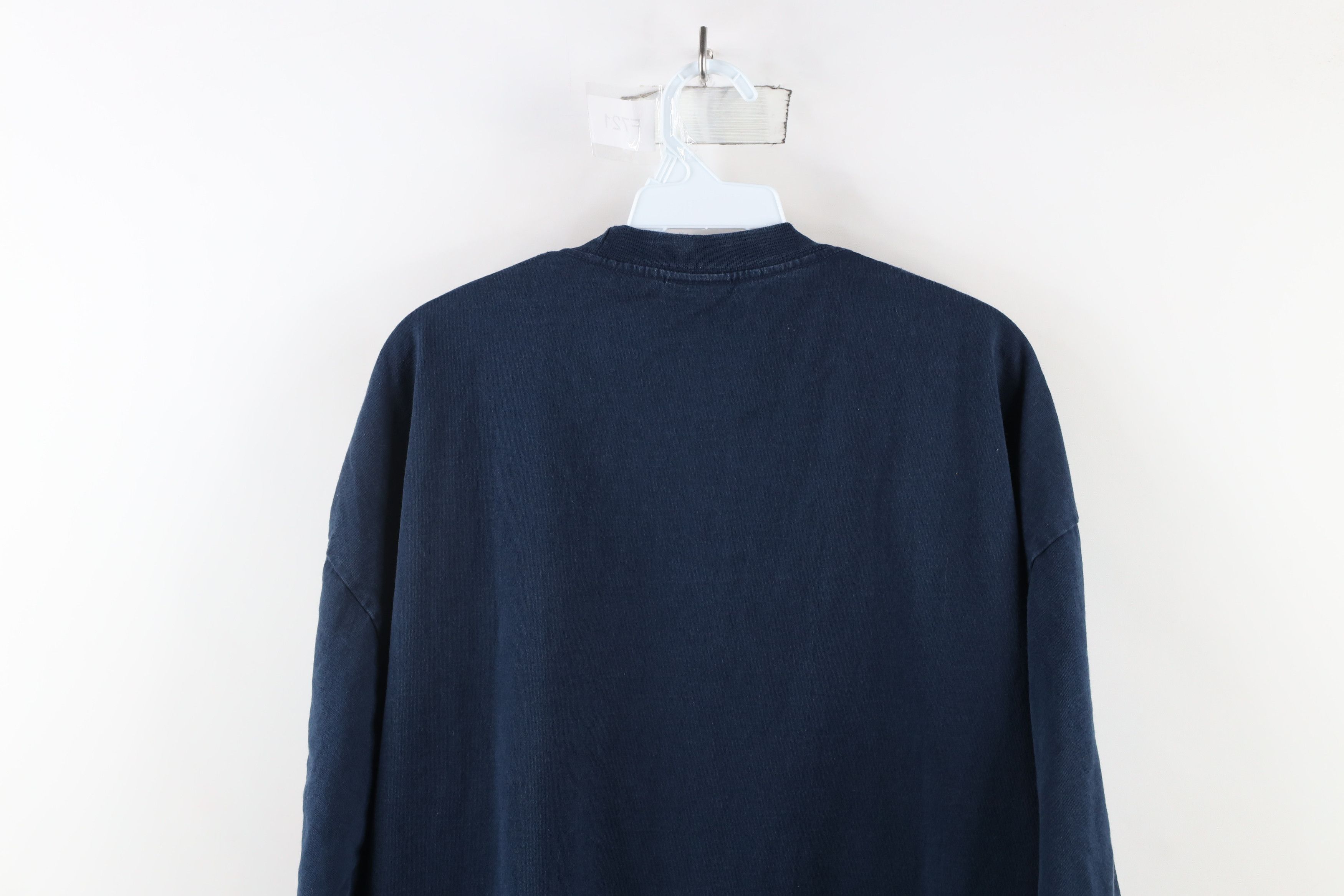 Vintage Vintage 90s Streetwear Heavyweight Cotton T-Shirt Blue Size US XXL / EU 58 / 5 - 7 Thumbnail