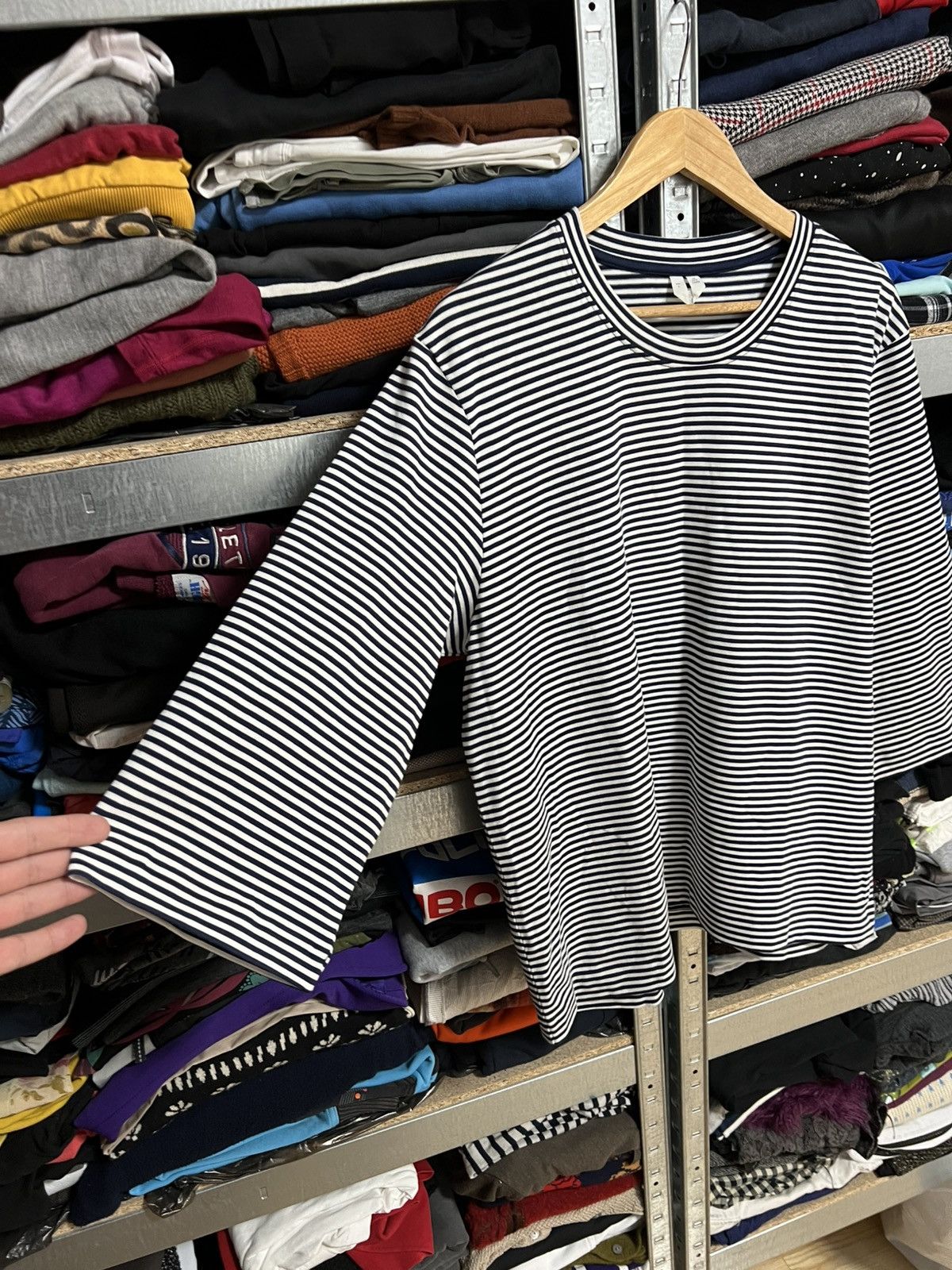 Arket Arket Long Sleeve T Shirt Striped Yarn Wide Sleeve Size L Size L / US 10 / IT 46 - 2 Thumbnail