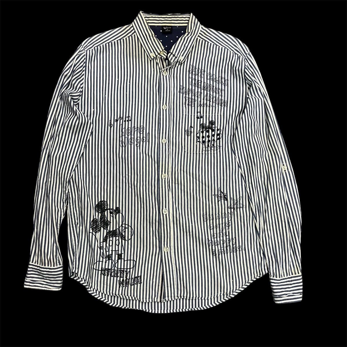 Disney 💥Disney Japan Mickey Mouse Stencils Printed Punk Selvedge Size US M / EU 48-50 / 2 - 1 Thumbnail